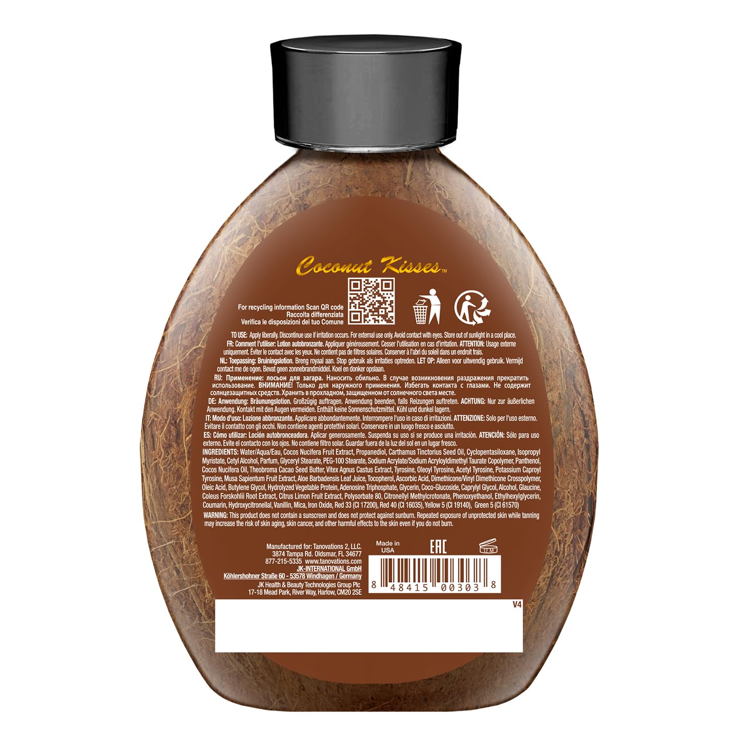 Ed Hardy Coconut Kisses Golden Tanning Lotion Cruelty Free, Gluten Free, Mineral Oil Free, DHA Free for All skin type, 13.5oz ED HARDY buy supplements canada