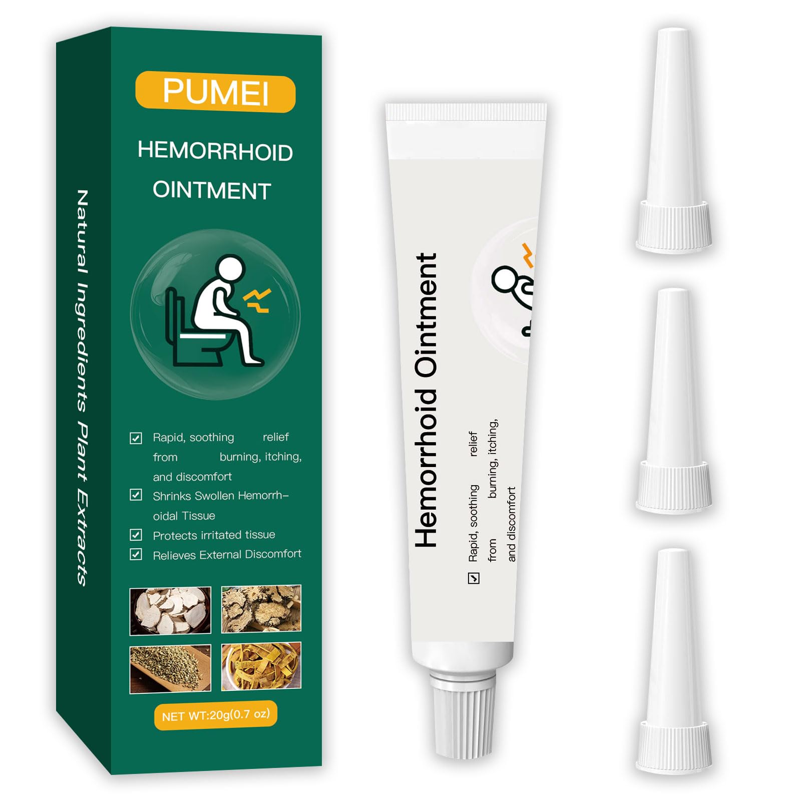 Pumei Hemorrhoid Cream,Herbal Hemorrhoid Ointment,Massage Hemorrhoids Ointment,for Men and Women Herbal Hemorrhoids Cream Pumei buy supplements canada
