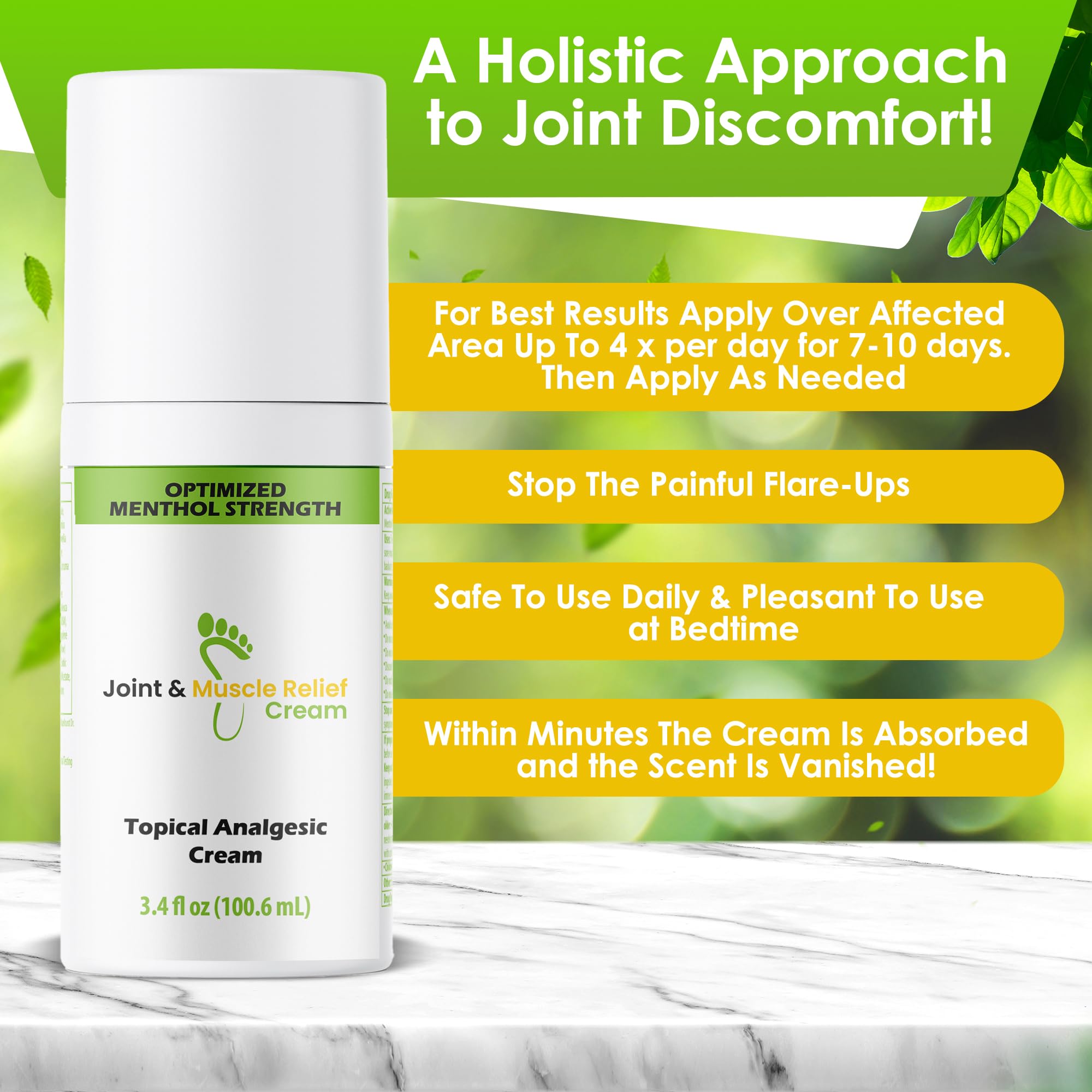Gout and You Extra Strength Optimized Menthol Joint Discomfort Relief Cream for Joint Flare-Ups, Tendon, Muscle Ache - Fast Acting Joint Discomfort Relieving Rub with 19 Ingredients Gout and You buy supplements canada