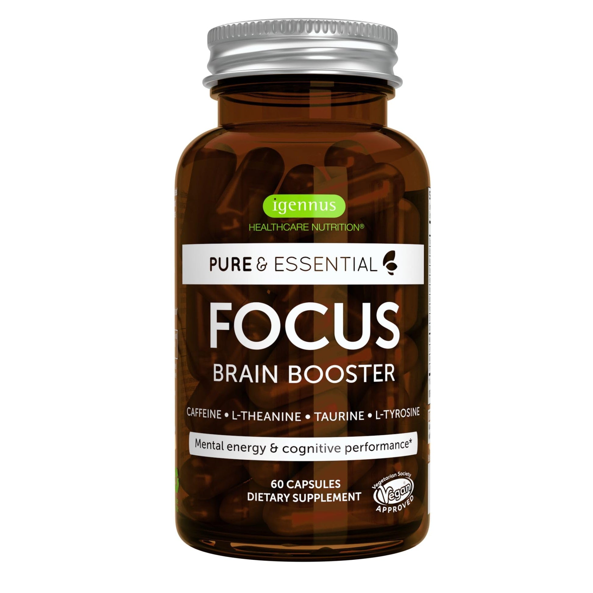 Igennus Focus - Nootropic with 200mg Natural Caffeine, Methylated B Vitamins, L-Theanine, Taurine, L-Tyrosine, Clean Energy, Brain Booster & Cognitive Performance, Non Jittery, 60 Capsules Igennus Healthcare Nutrition buy supplements canada