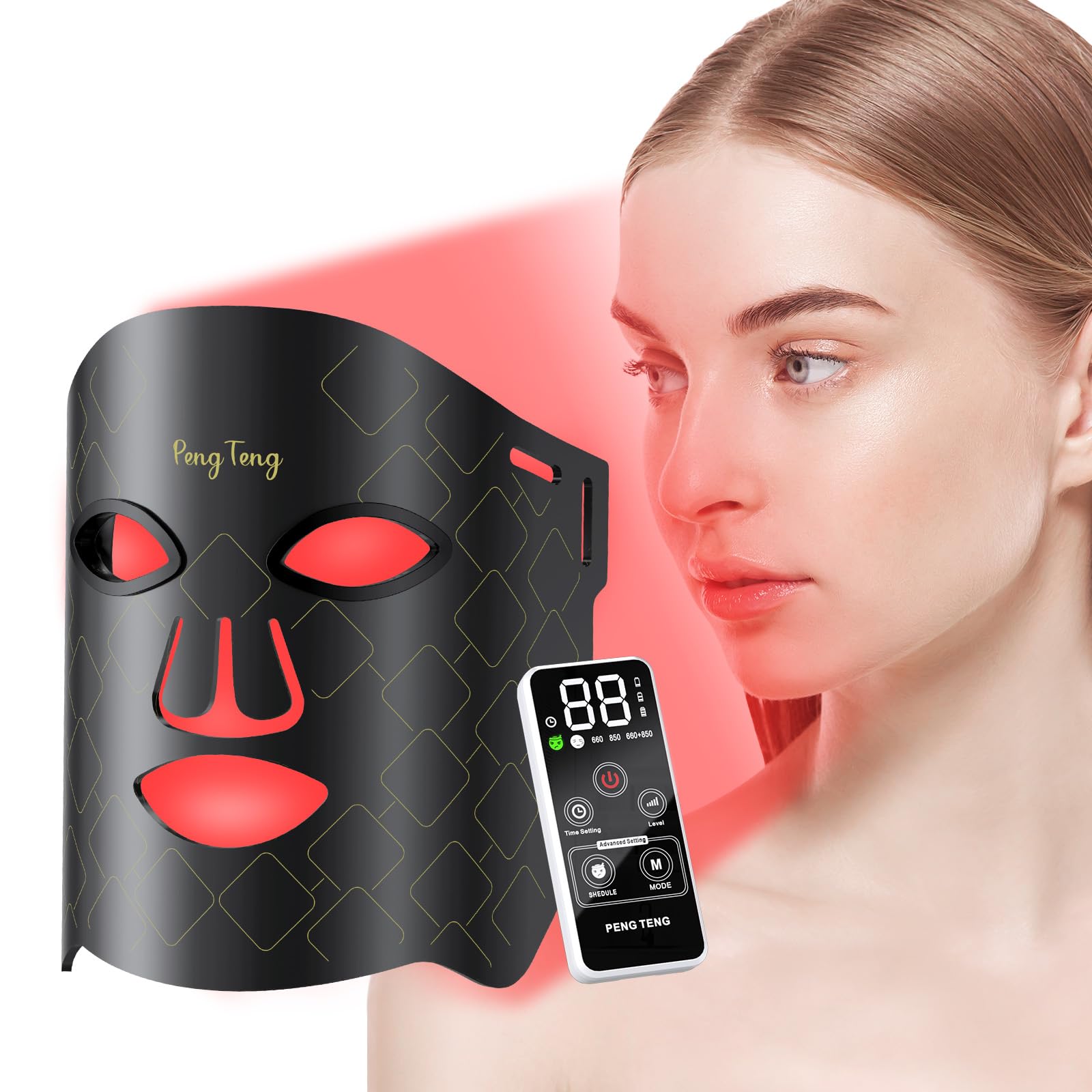 Peng Teng Red Light Therapy for Face, 660NM and 850NM,Innovative use of Monitoring,red Light Therapy Masks PengTeng buy supplements canada