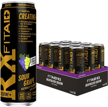 FITAID RX Recovery Blend Plus Creatine, Contains BCAAs, Glucosamine, Turmeric, B-Complex, Electrolytes, 12 Fl Oz (Pack of 12) LIFEAID buy supplements canada