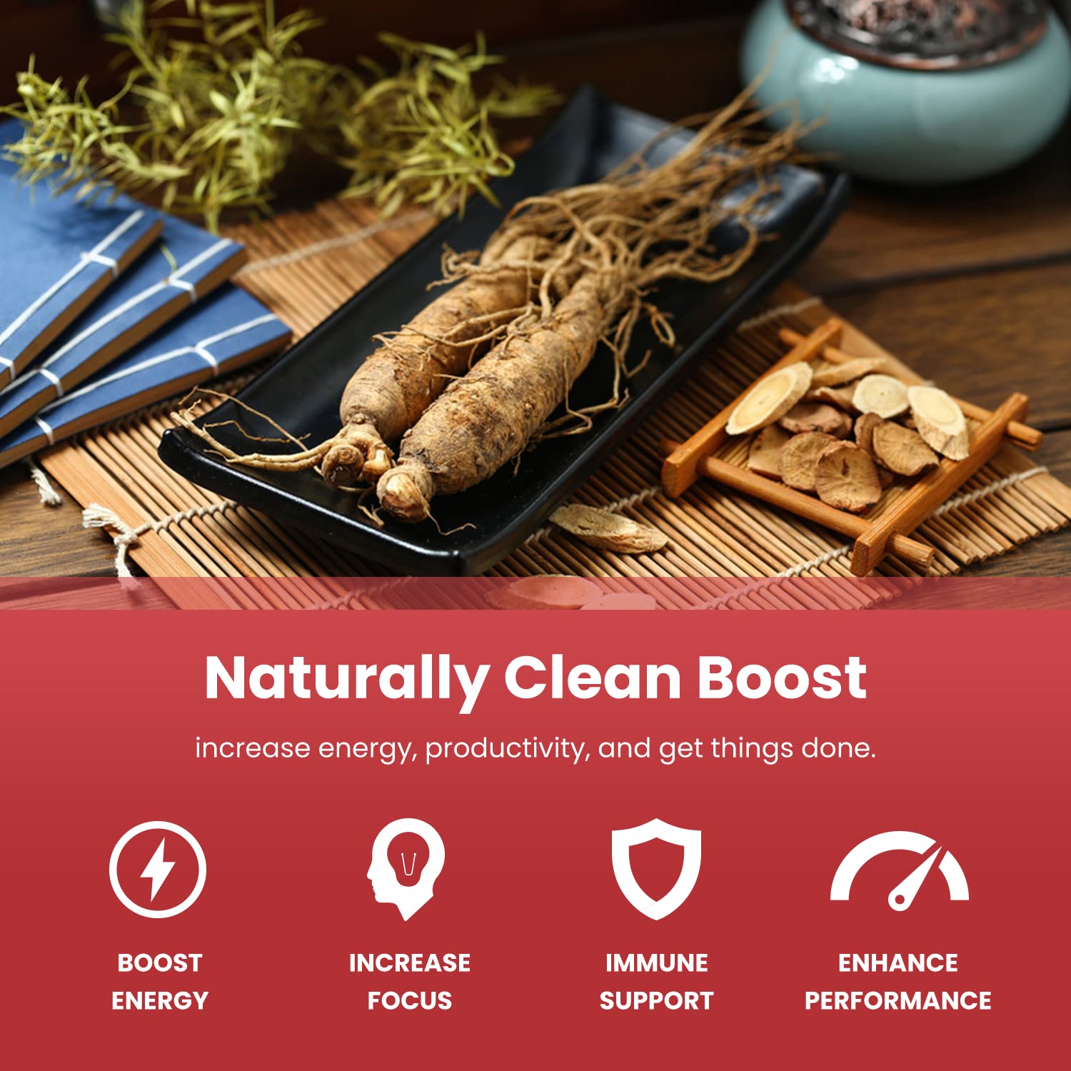NutraChamps Korean Red Panax Ginseng Capsules | Extra Strength Ginsenosides for Energy, Focus, Performance, Vitality & Immune Support NutraChamps buy supplements canada