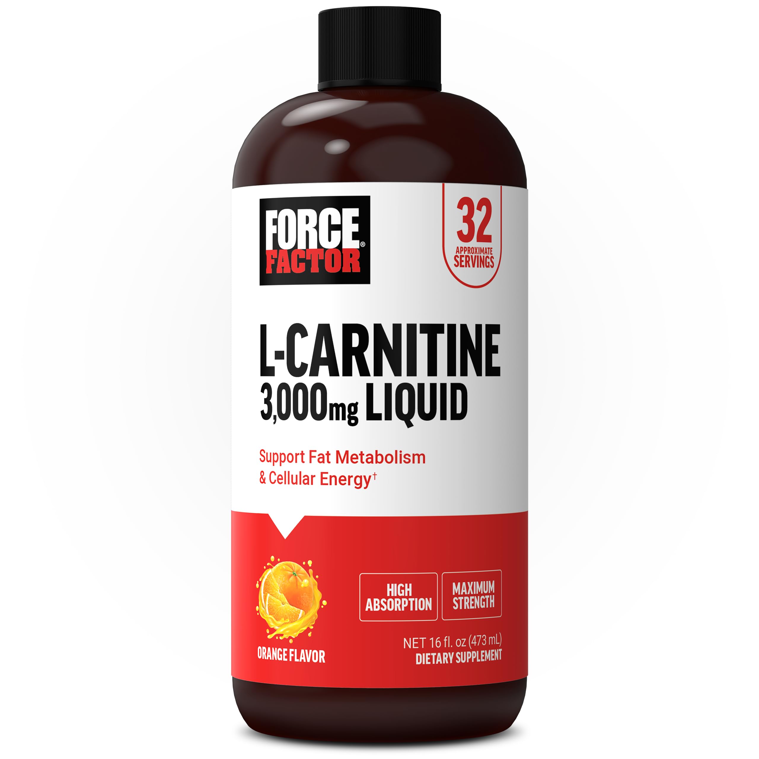 Force Factor L-Carnitine Liquid 3000mg, Maximum Strength Supplement to Support Fat Metabolism, Cellular Energy & Muscle Recovery, High Absorbing Force Factor buy supplements canada