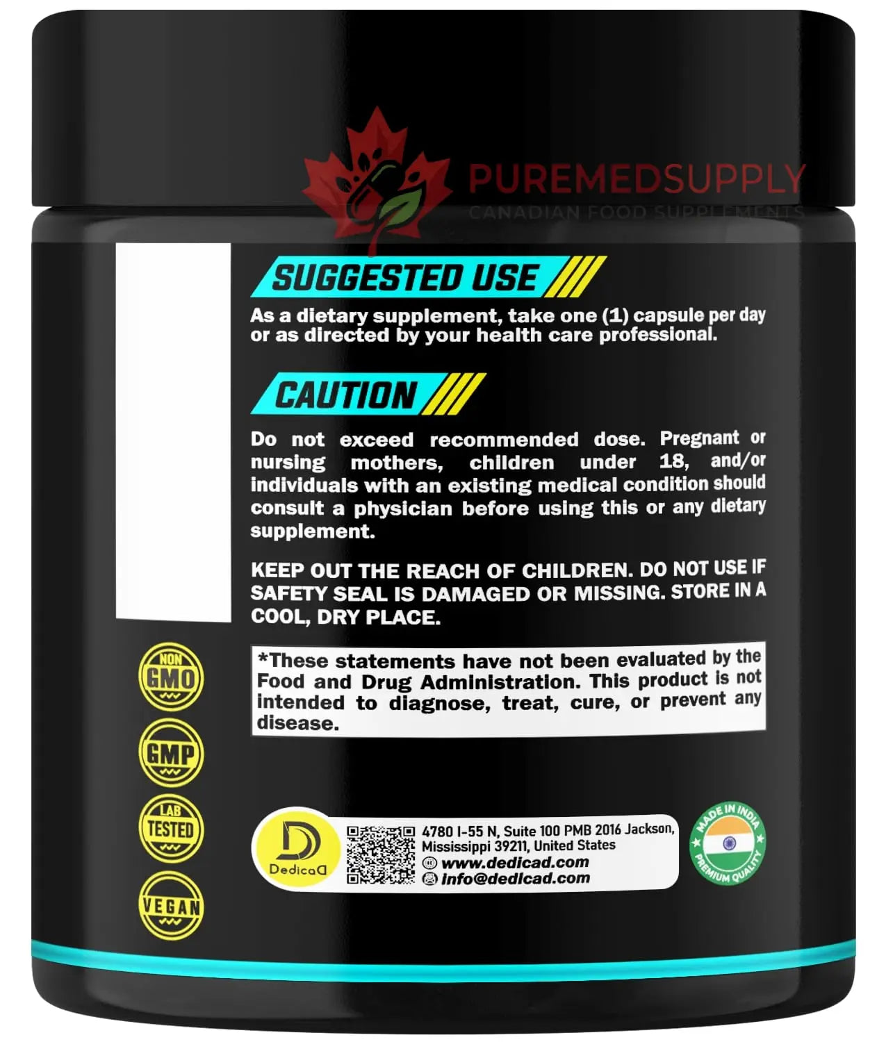 DEDICAD 4-in-1 Nattokinase 2000 Fu, Turmeric, Bromelain, Serrapeptase - Spike Protein Detox - Body Balance, Circulation Health & Immune System - 120 Capsules 4-Month Supply DEDICAD buy supplements canada