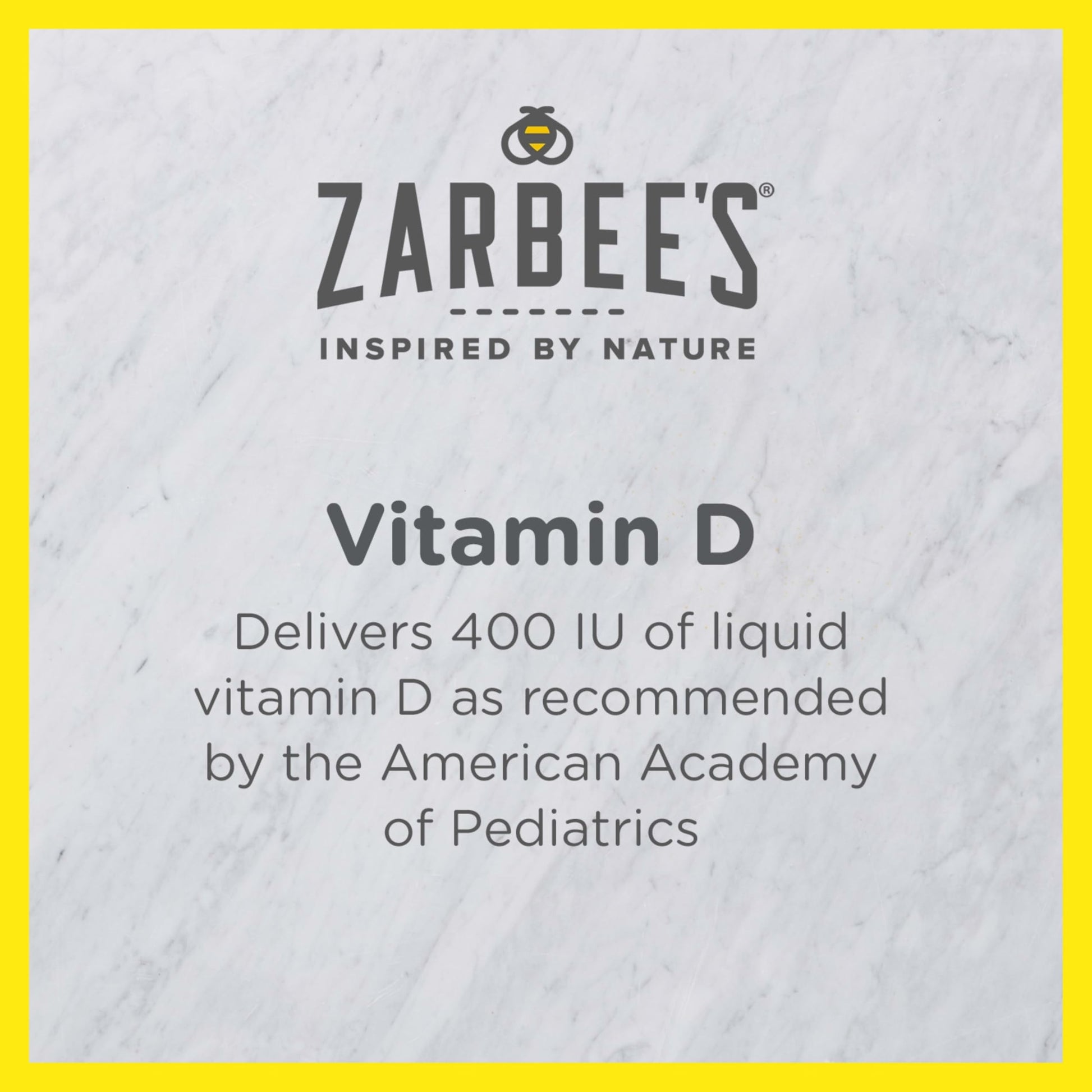 Zarbee's Vitamin D Drops for Infants, 400IU (10mcg) Baby & Toddler Liquid Supplement, Newborn & Up, Dropper Syringe Included, 0.47 Fl Oz Zarbee's buy supplements canada