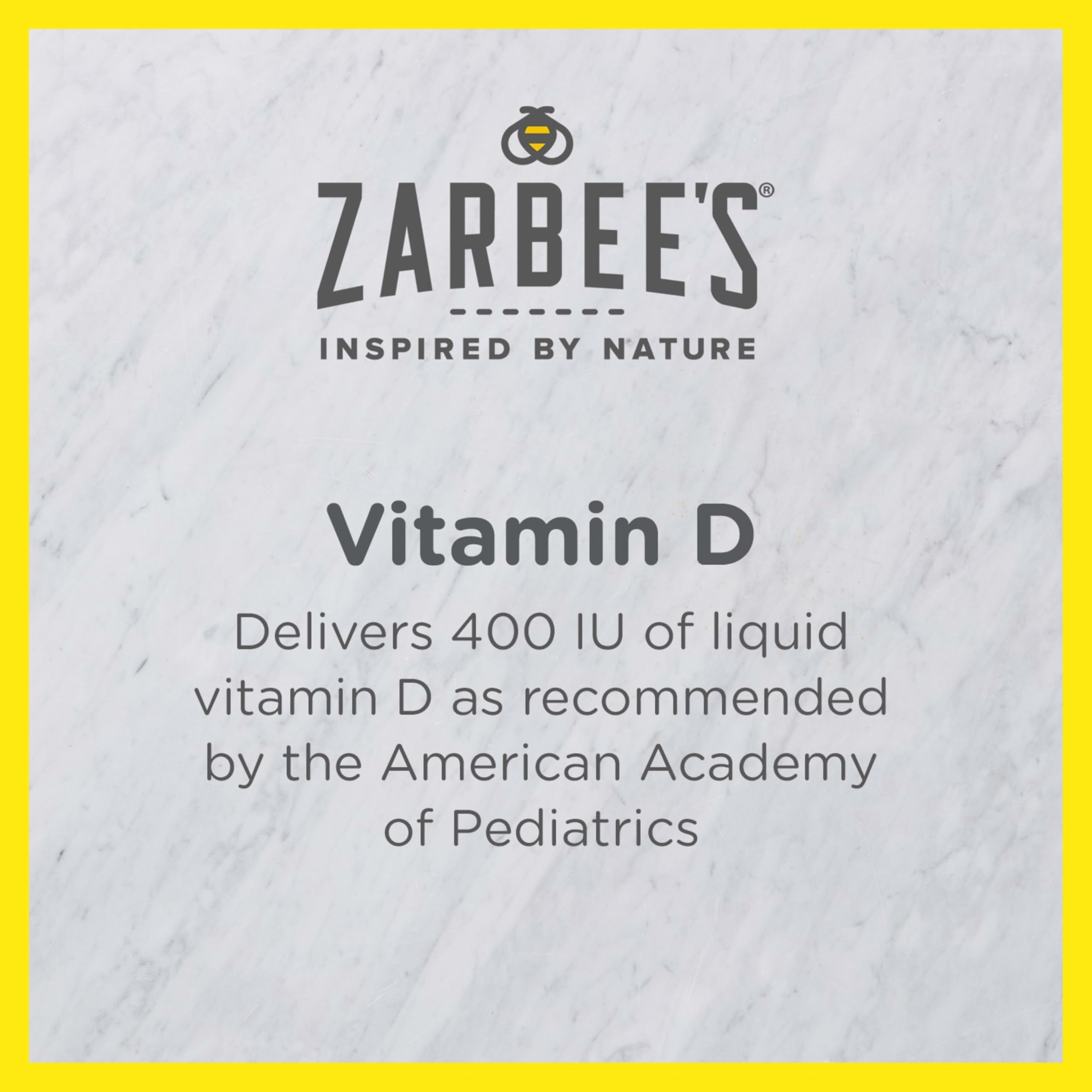 Zarbee's Vitamin D Drops for Infants, 400IU (10mcg) Baby & Toddler Liquid Supplement, Newborn & Up, Dropper Syringe Included, 0.47 Fl Oz Zarbee's buy supplements canada