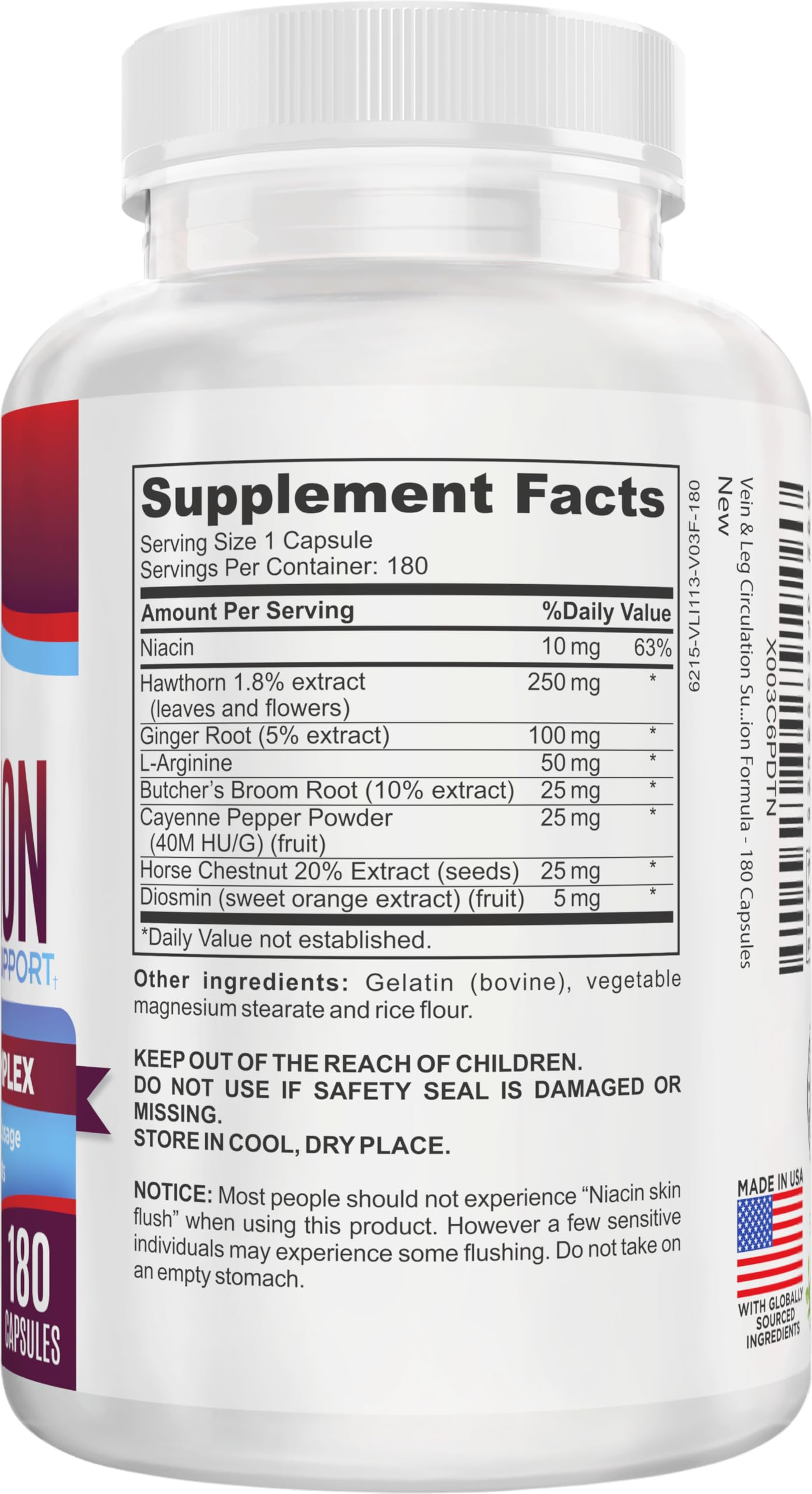Vein & Leg Circulation (2-Month) Support Supplement with 8 Active Ingredients in 1 Formula | Leg + Vein | Blood Circulation Support Supplements | 60-Day Bulk Supply | 180 Capsules Elevate Recovery Supplements buy supplements canada