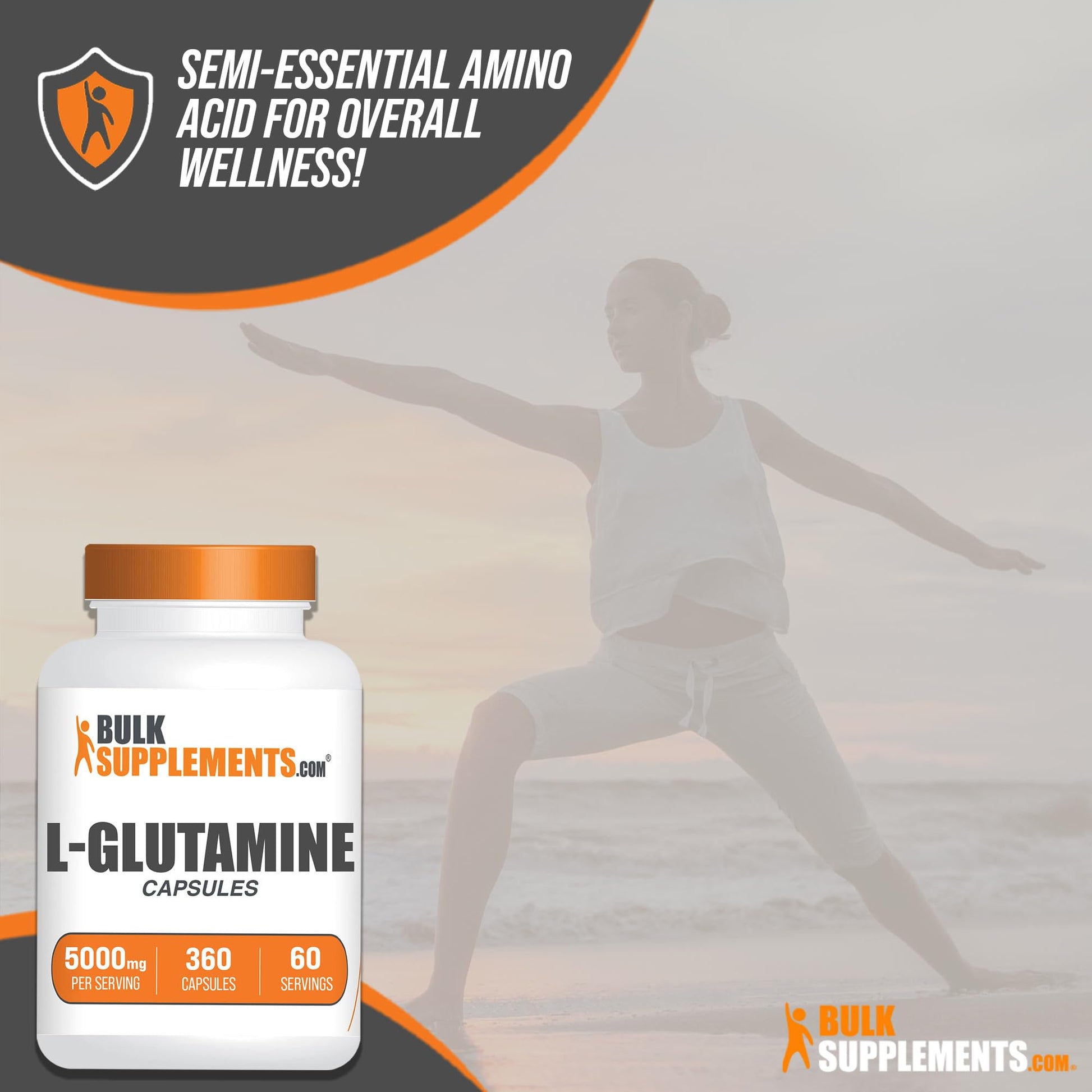 BULKSUPPLEMENTS.COM L-Glutamine Capsules - Glutamine Supplement, L Glutamine BULKSUPPLEMENTS.COM buy supplements canada
