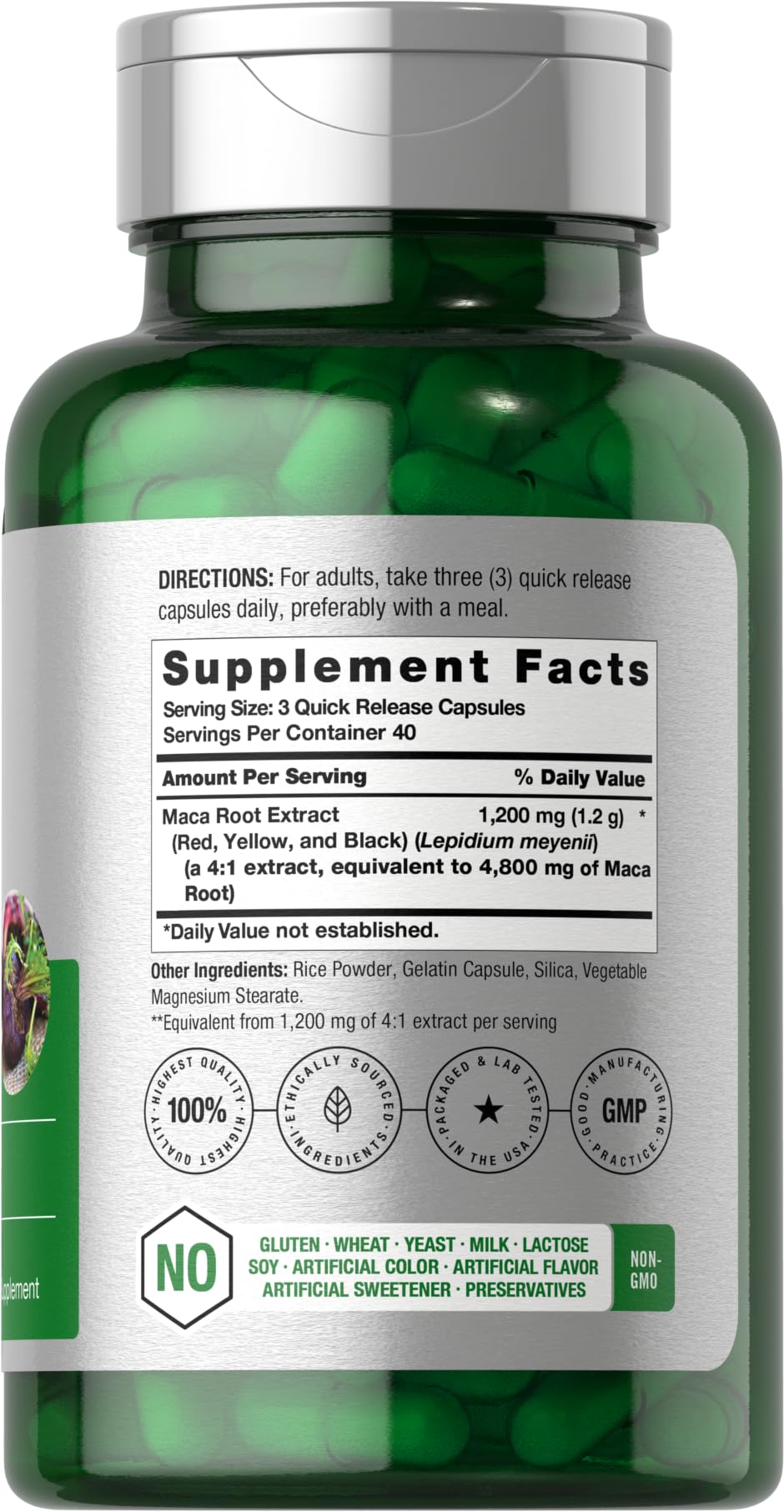 Horbäach Maca Root Capsules for Men and Women | 120 Pills | High Potency Extract | Non-GMO and Gluten Free Formula Horbäach buy supplements canada