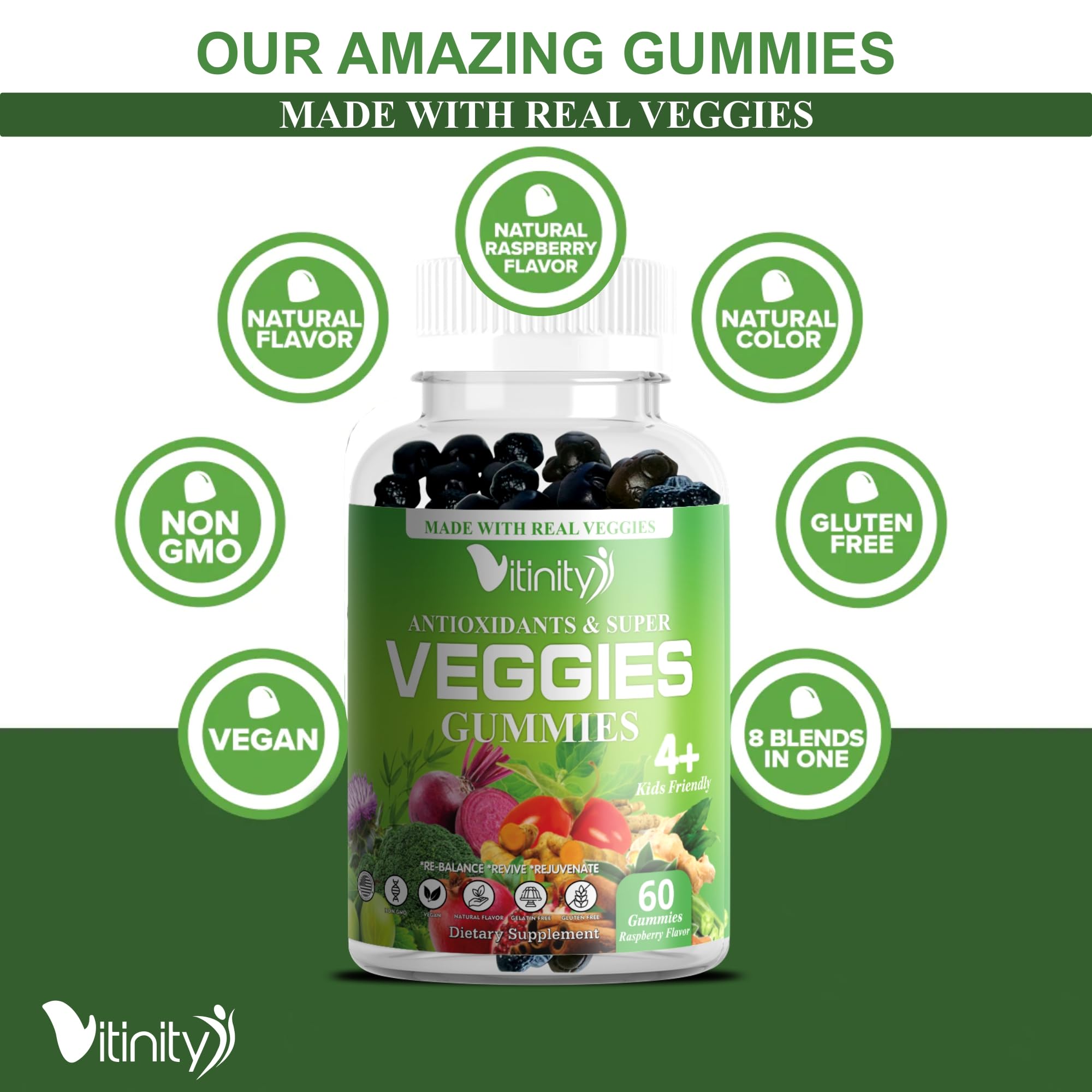 VITINITY Made with Real Super Veggies Delicious Gummy Supplement,Men,Women & Kids VITINITY buy supplements canada