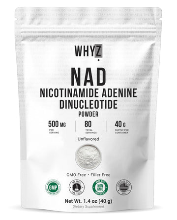 Pure NAD Powder Nicotinamide Adenine Dinucleotide Supplement Unflavored and Gluten-Free Premium Pure NAD Powder for Daily Wellness and Nutrition Support, 40g WHYZ buy supplements canada