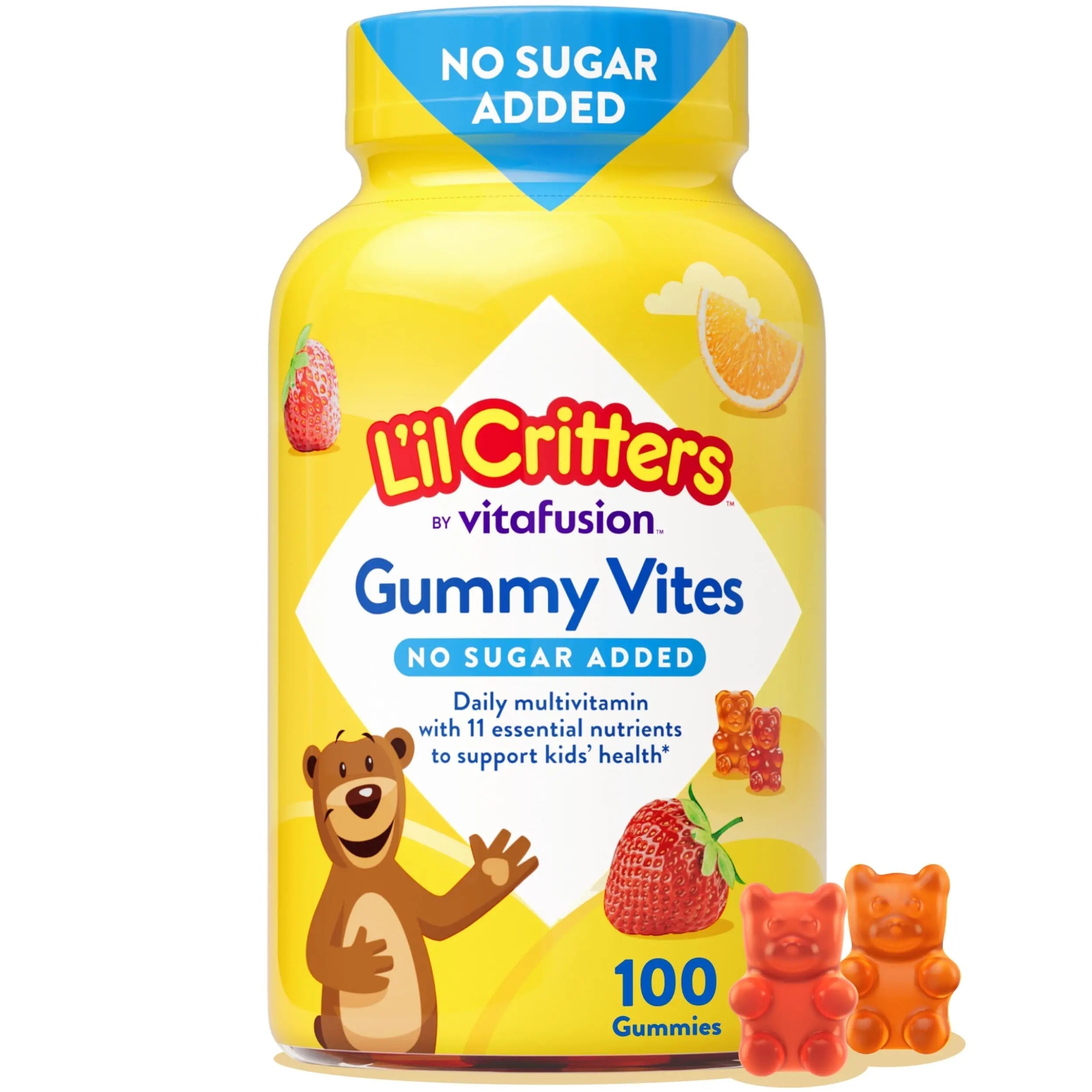 L’il Critters Gummy Vites No Sugar Added Daily Gummy Multivitamin for Ages 2+ Toddlers & Kids, Vitamin C, D3 for Immune Lil Critters buy supplements canada