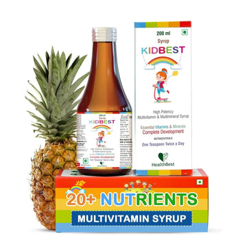 Kidbest Multivitamin Syrup for Kids 3-13 Years – Liquid Formula with 20 Nutrients for Appetite, Immunity, and Growth – Tasty Daily Vitamins HealthBest buy supplements canada