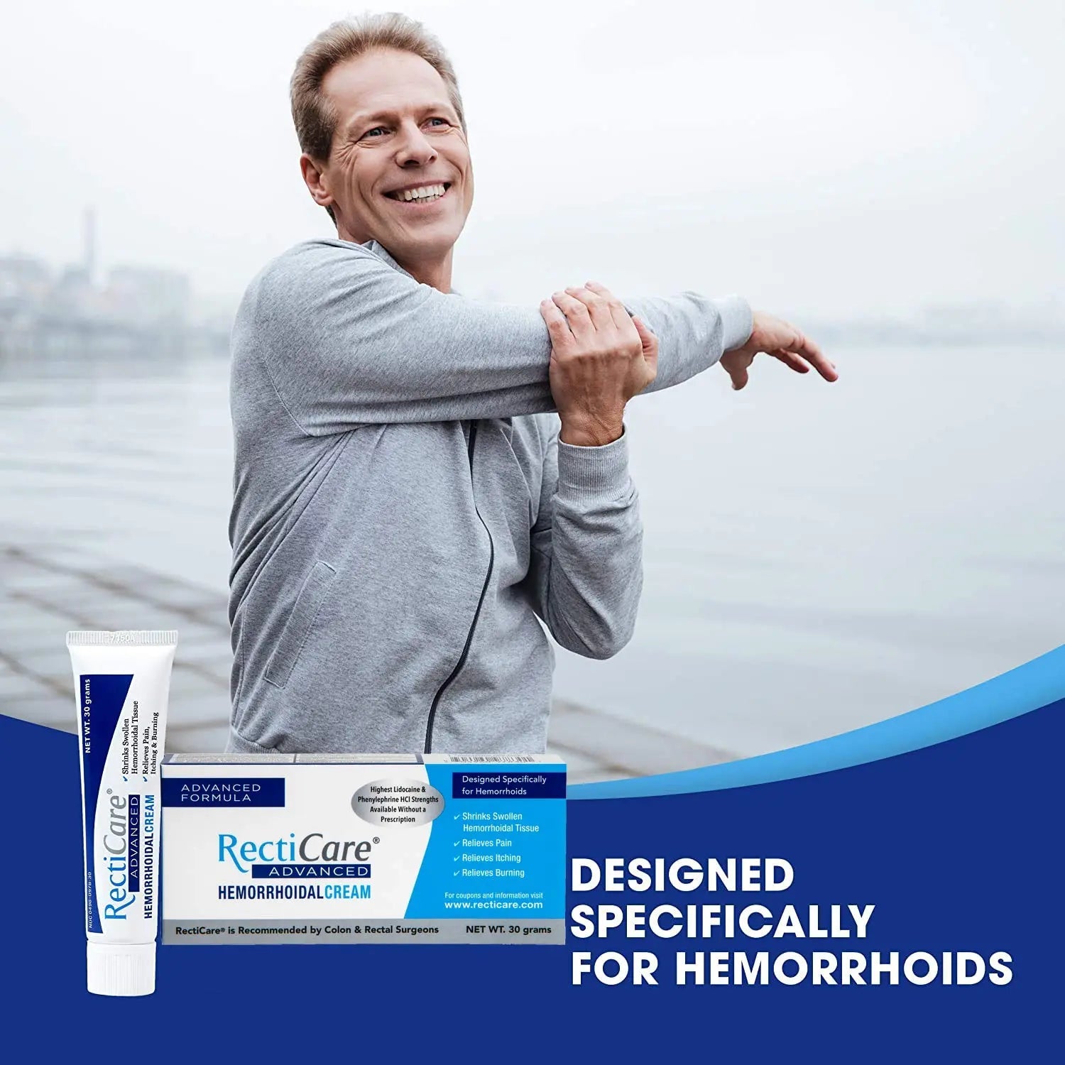 Recticare Advanced Hemorrhoidal Cream: Advanced Treatment to Shrink & Soothe Hemorrhoids - Itch, Pain, Burn Relief - 30g Hemorrhoidal Cream with Lidocaine Recticare buy supplements canada