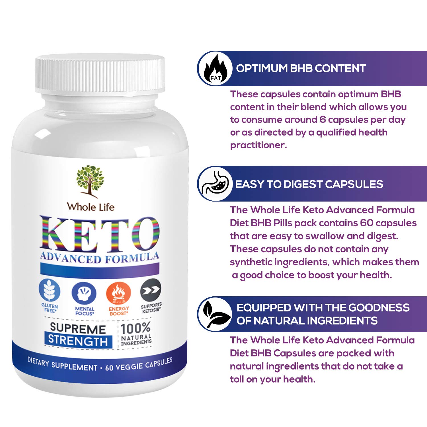 WHOLE LIFE Keto Advanced Formula Diet BHB Pills - Ketogenic All Natural, Support WHOLE LIFE buy supplements canada