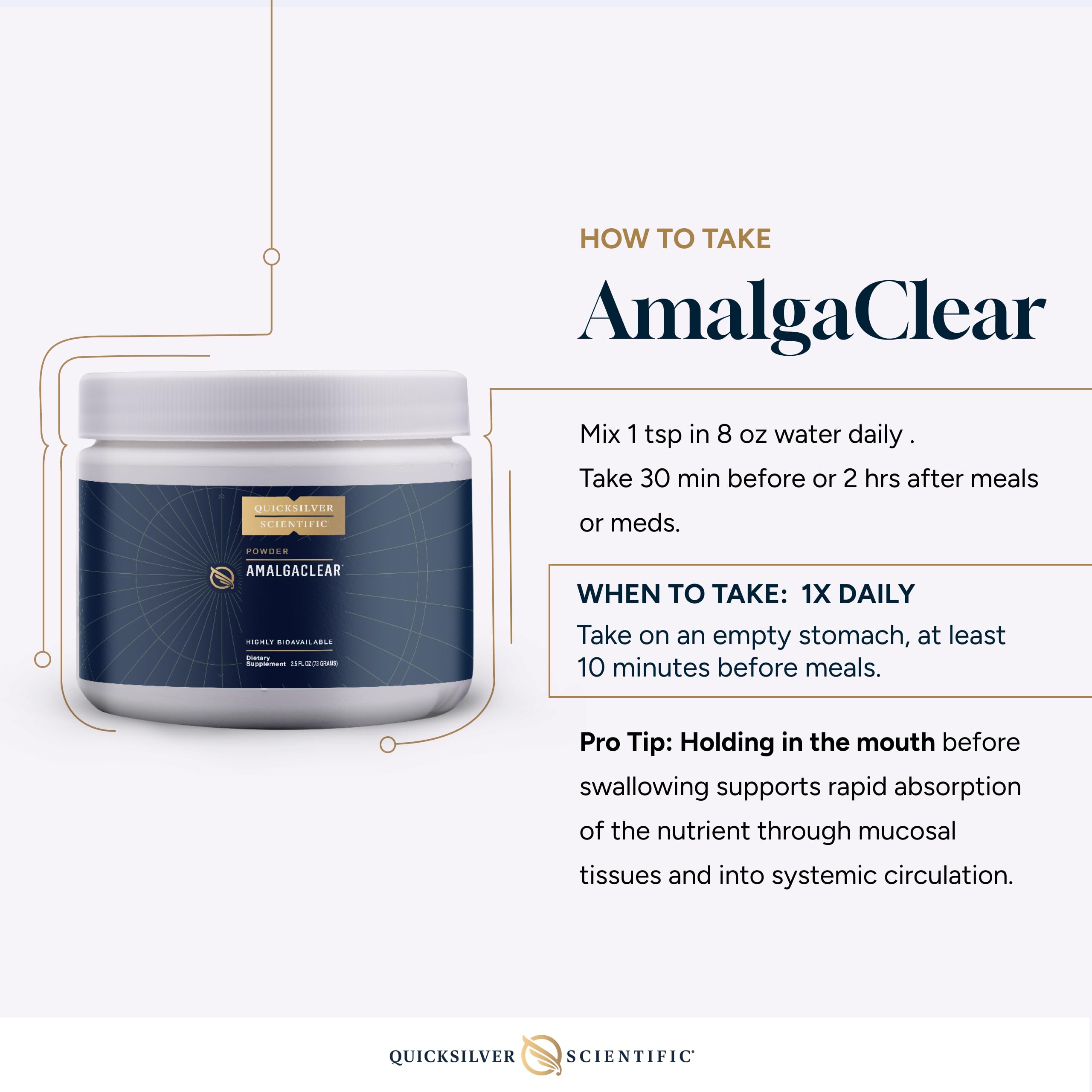 Quicksilver Scientific AmalgaClear - Detox Support with Modified Citrus Pectin & Silica Extract (73g) Quicksilver Scientific buy supplements canada