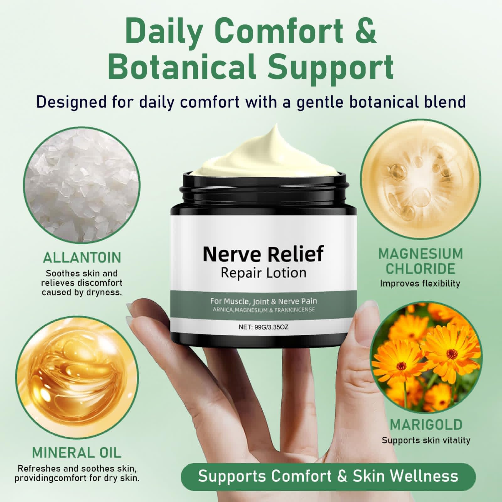 Vincofoo 2PC Nerve Relief Repair Lotion Cream, Neuropathy Lotion with Arnica, Deeply Moisturizes Skin, Keep Soft Smooth, Suitable for Muscle, Lumbar, Neck, Hands and Feet Vincofoo buy supplements canada