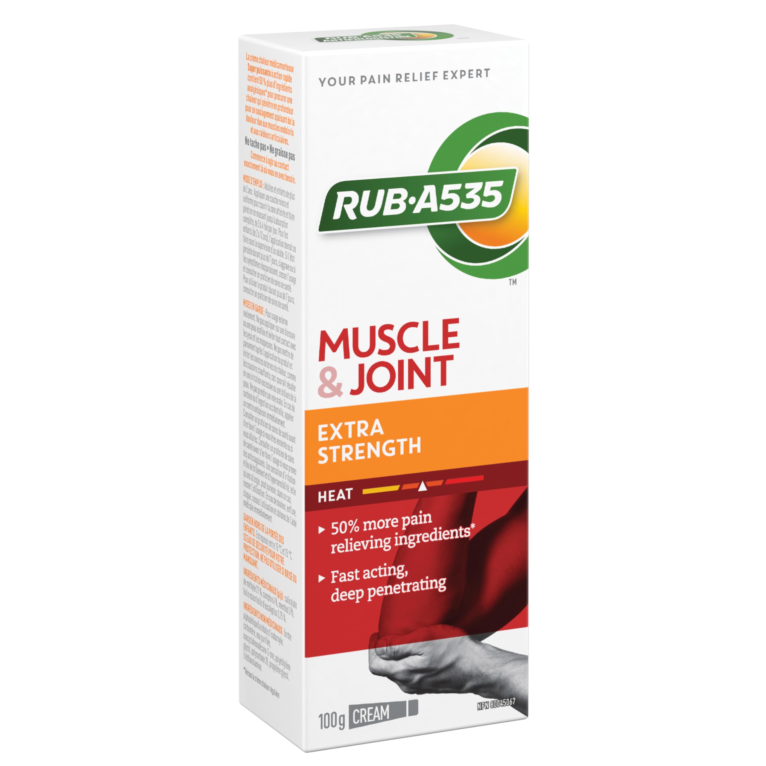 RUB A535 EXTRA STRENGTH CREAM For Relief of Arthritis, Rheumatic Pain, Muscle Pain, Joint & Back Pain 100 g Rub A535 buy supplements canada