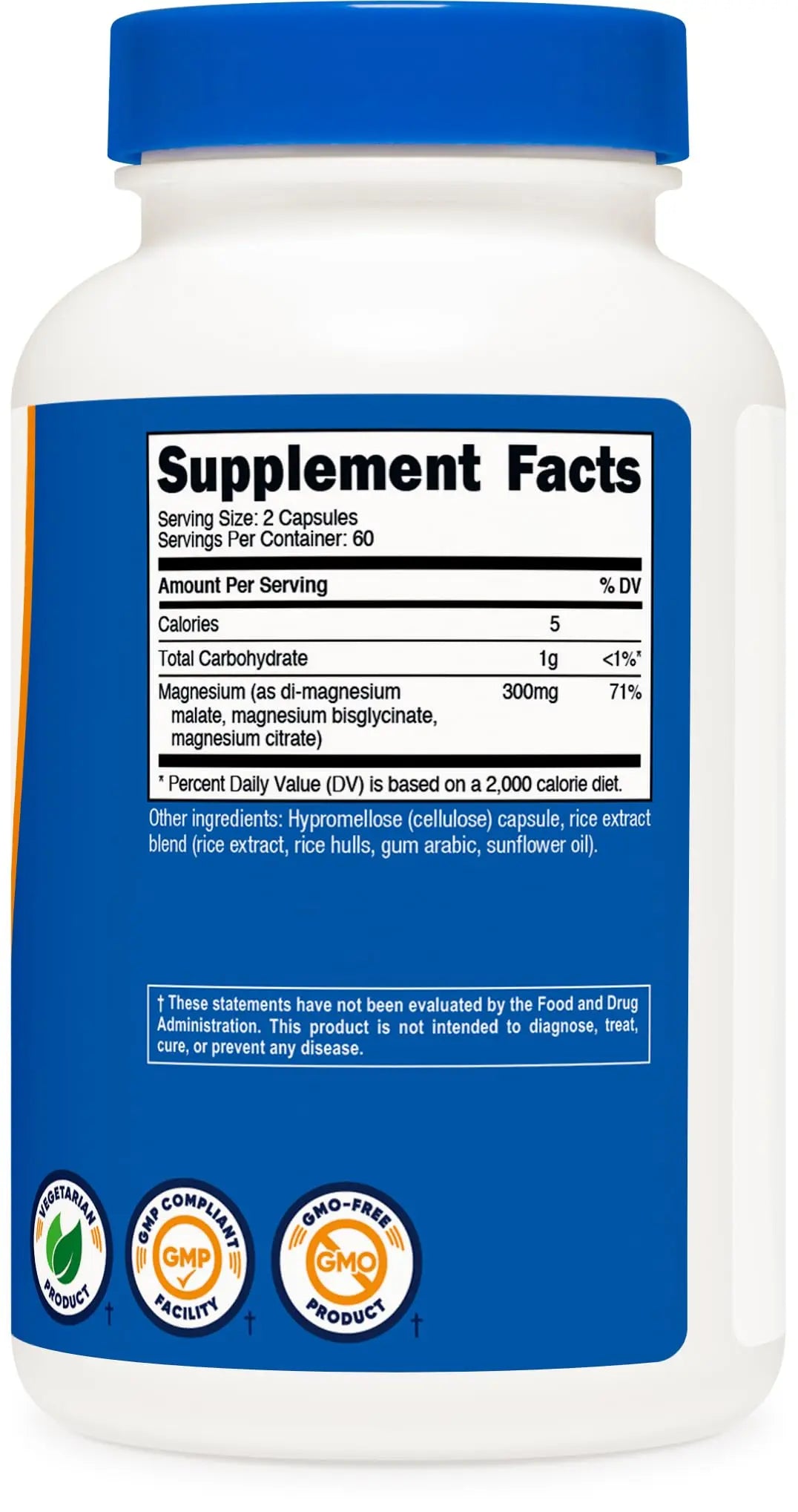 Nutricost Triple Magnesium Complex (300mg, 120 Capsules) - from Di-Magnesium Malate, Bisglycinate and Citrate, 60 Servings Nutricost buy supplements canada