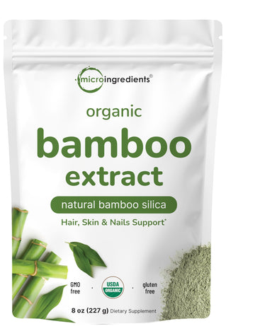 Micro Ingredients Organic Bamboo Extract Powder, 8oz (378 Servings) | Bamboo Plant Silica & Mineral Supplements | Natural Stem & Leaf Extract | Non-GMO, Gluten Free, Vegan Friendly Micro Ingredients buy supplements canada