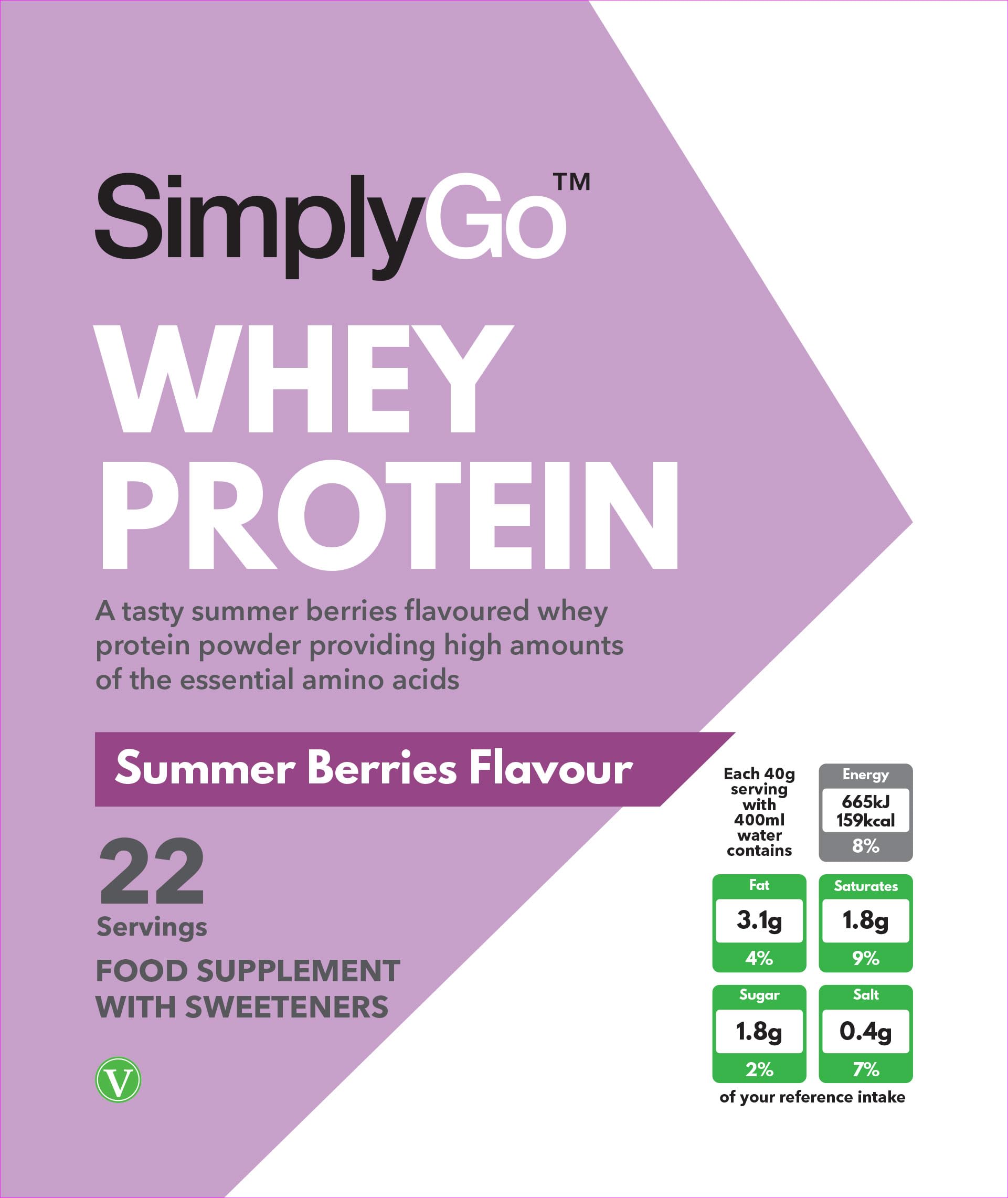 SimplyGo Whey Protein Powder | 900g | Simply Add 30g to Water, Juice or Shakes Simply Supplements buy supplements canada