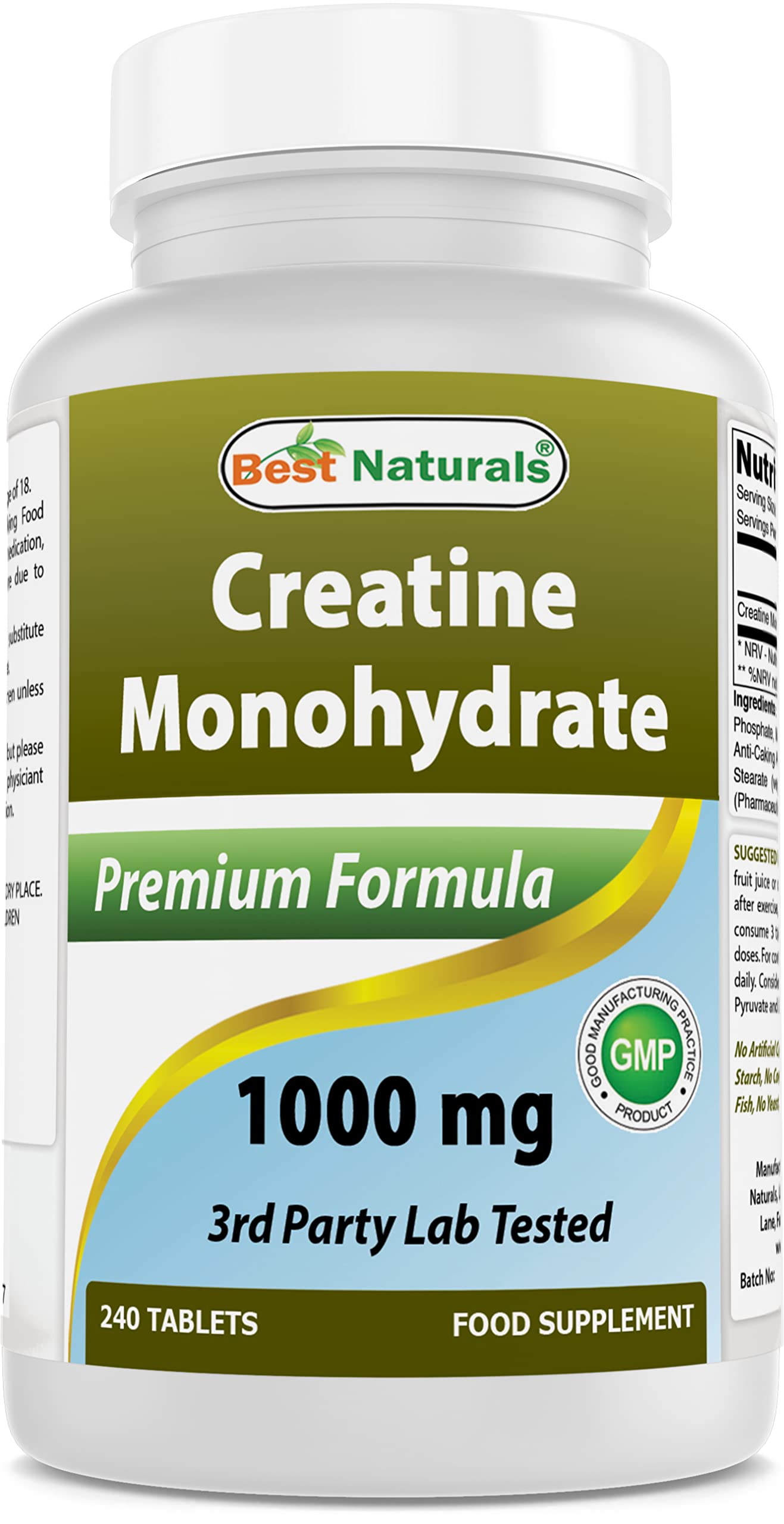 Best Naturals Creatine Monohydrate 1000 mg 240 Tablets Best Naturals buy supplements canada