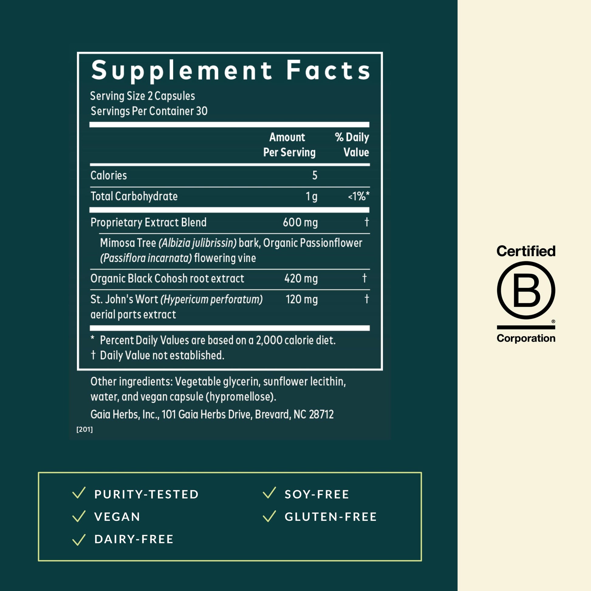 Gaia Herbs Menopause Support Nighttime - Menopause Supplement for Women* - with Black Cohosh, Mimosa, Passionflower & St. John's Wort - 60 Vegan Liquid Phyto-Caps (30 Servings) Gaia Herbs buy supplements canada