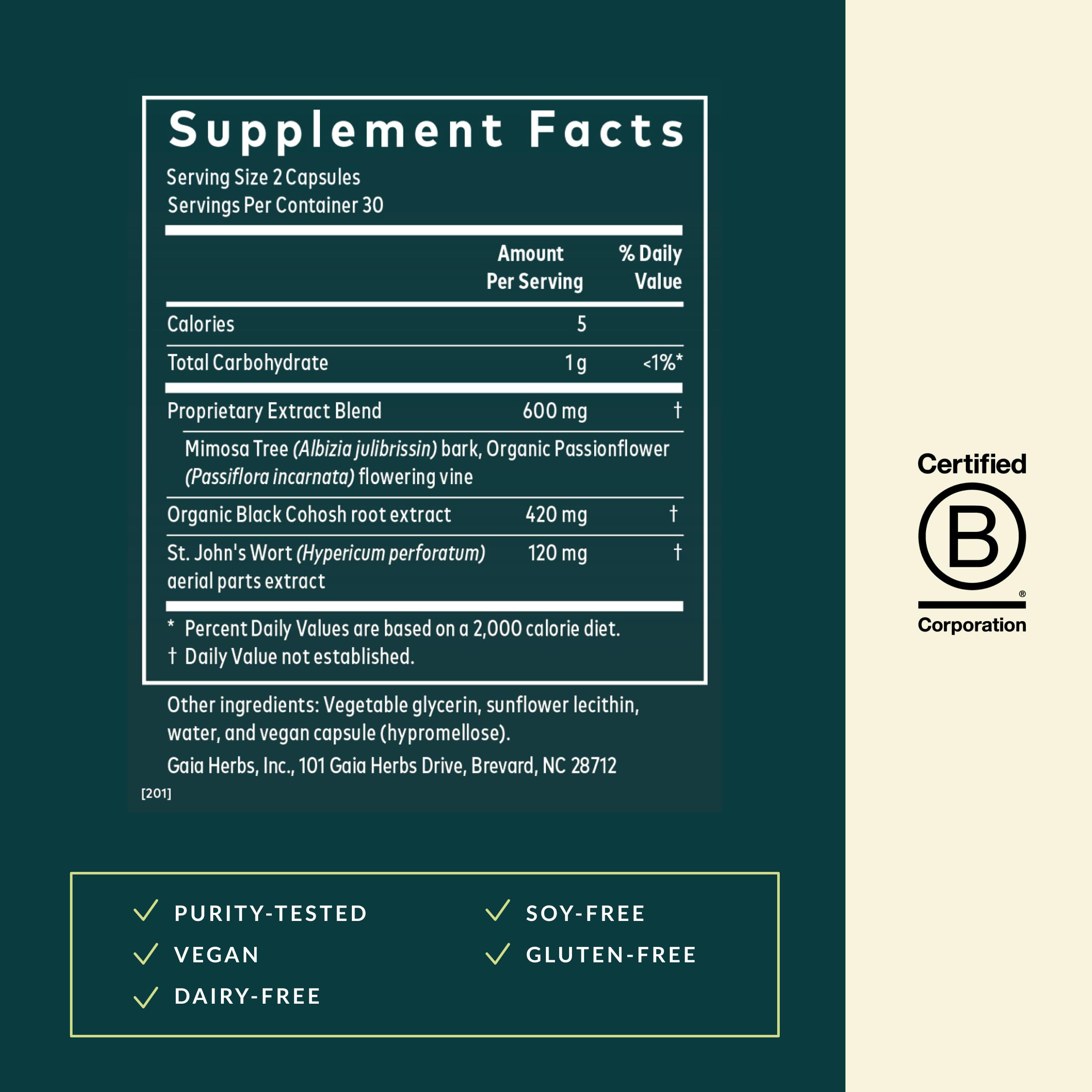 Gaia Herbs Menopause Support Nighttime - Menopause Supplement for Women* - with Black Cohosh, Mimosa, Passionflower & St. John's Wort - 60 Vegan Liquid Phyto-Caps (30 Servings) Gaia Herbs buy supplements canada