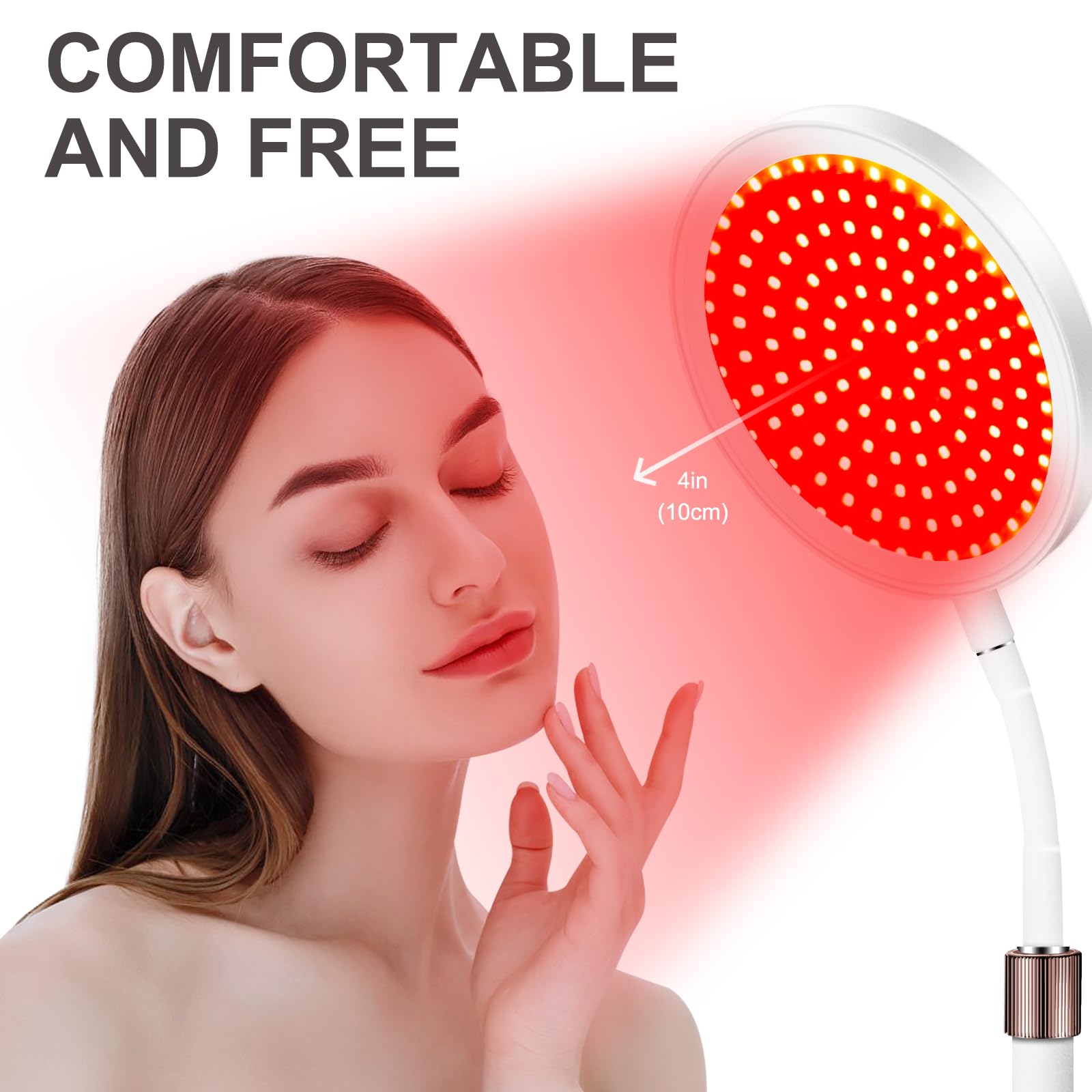 Red Light Lamp with Base, 660nm Red Light & 850nm Near Infrared Red Light Lamp with Timer Devowellte buy supplements canada