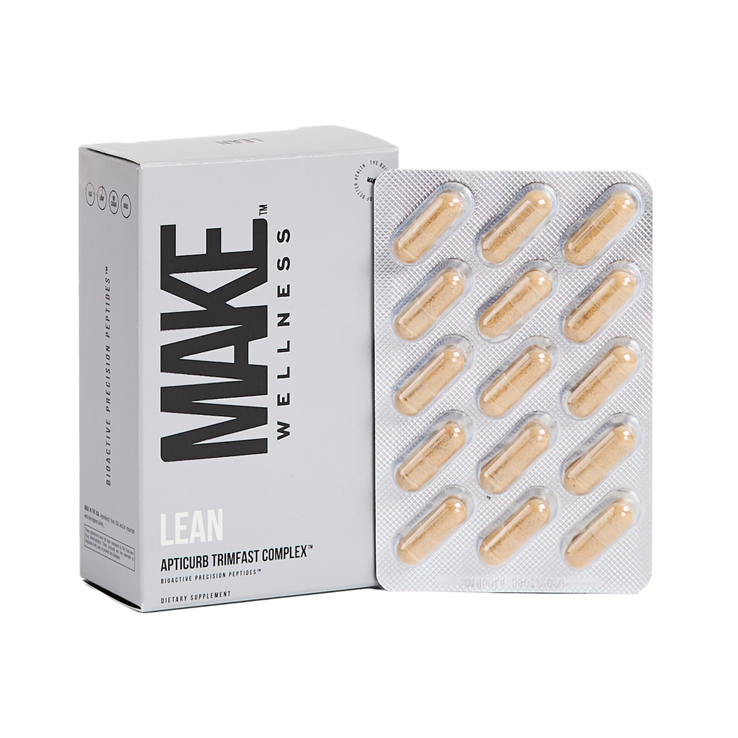 Make Wellness Lean Peptide Supplement | Supports Overall Wellness, Normal Muscle Health & Active Lifestyles | Bioactive Peptide Blend | Clean, Non-GMO Formula | 30 Servings for Daily Nutrition Make Wellness buy supplements canada