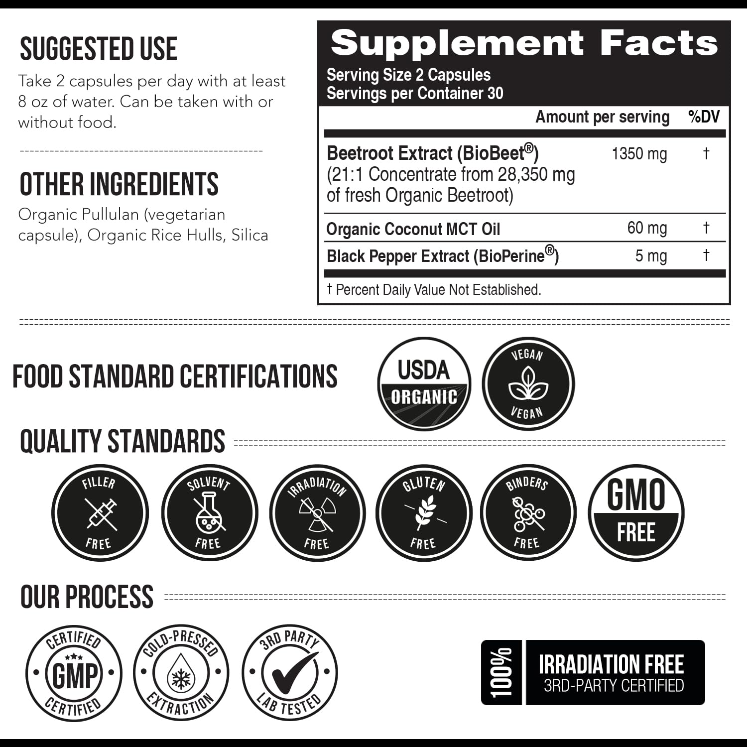 BioBeet® Max Strength Beet Root Capsules - 21:1 Concentrate, Each Serving Derived from 28,350 mg Organic Beetroot - Absorption Enhancement Triquetra Health buy supplements canada
