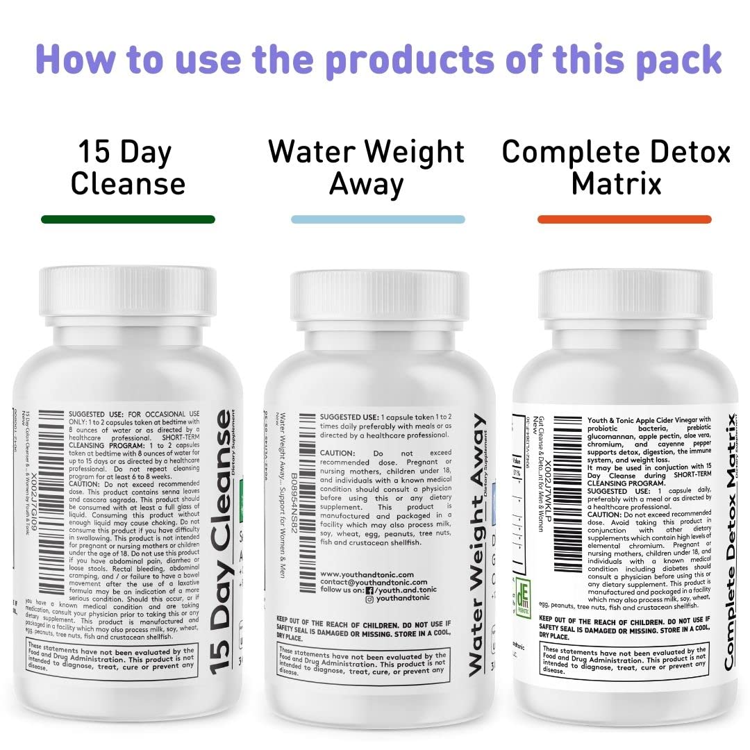 Youth & Tonic Complete Body Detox for Cleanse, Normal Acidity Gut Level and Water Youth & Tonic buy supplements canada