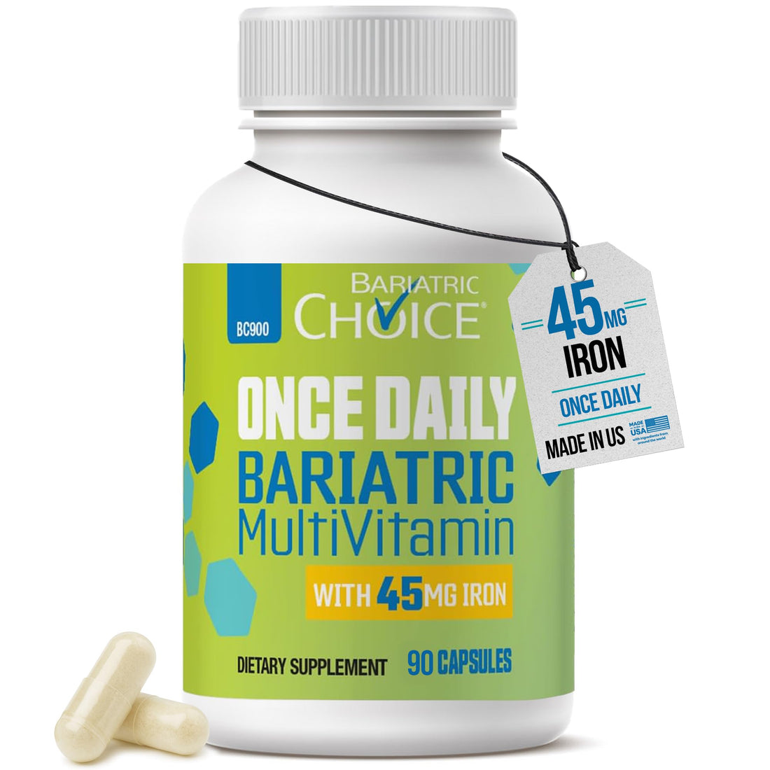 Bariatric Choice Once-Daily Bariatric Multivitamin with 45 mg of Iron | Easy to Swallow Capsule | Vitamin for Bariatric Surgery Patients Bariatric Choice buy supplements canada
