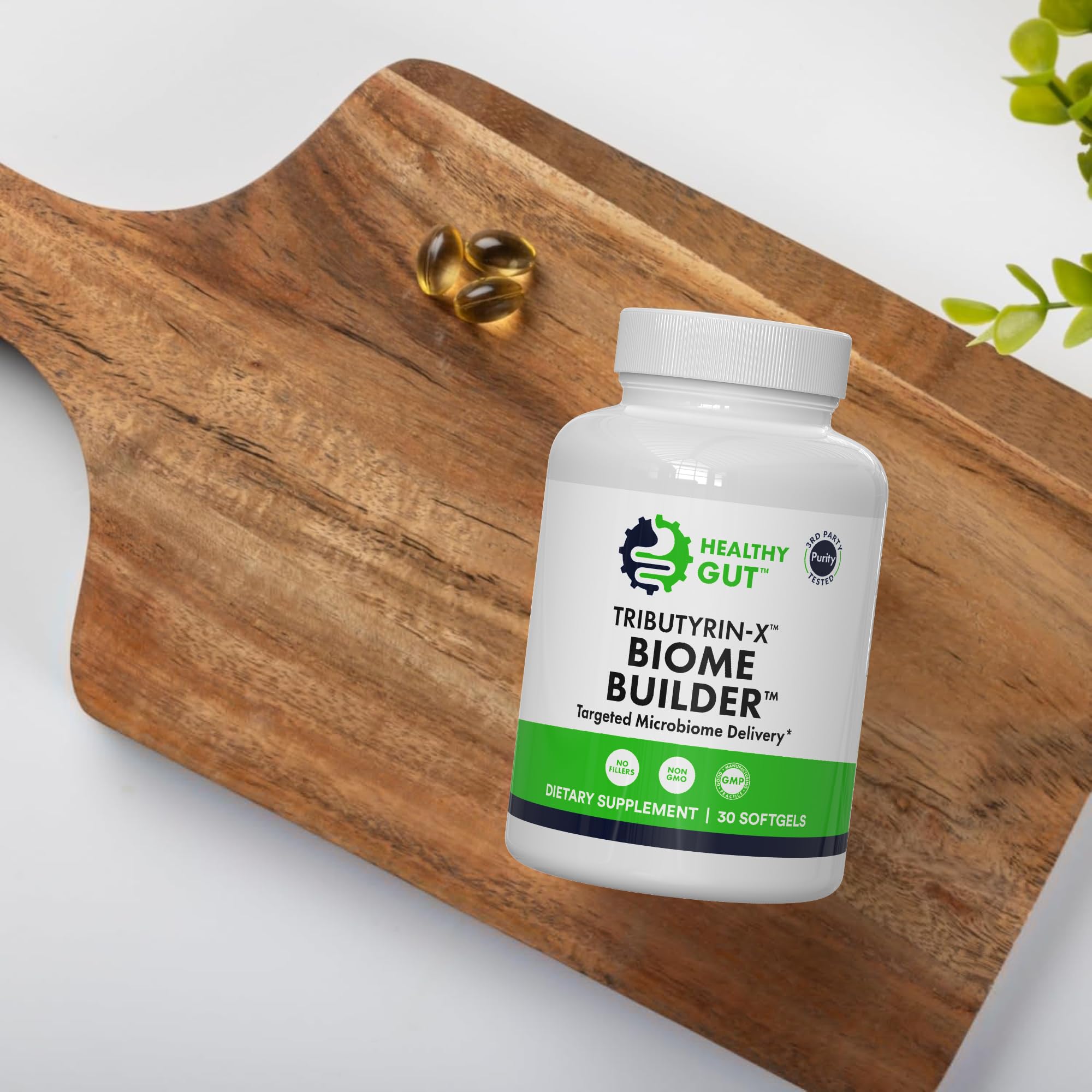 Healthy Gut Tributyrin-X | Most Bioavailable Butyrate Postbiotic for Gut Health & Leaky Gut Support | 99% Pure w/Zero Odor | 30 Softgels Healthy Gut buy supplements canada