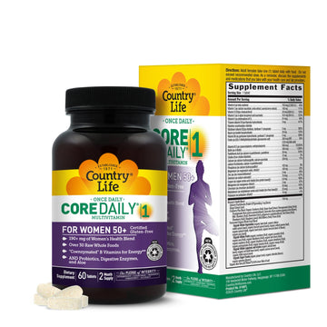 Country Life CORE Daily-1 for Women 50+ Multivitamin - Formulated for Women Over 50, Complete Daily Nutrition with Women's Health Blend, Coenzymated B Vitamins, Probiotics, and Digestive Enzymes Country Life buy supplements canada