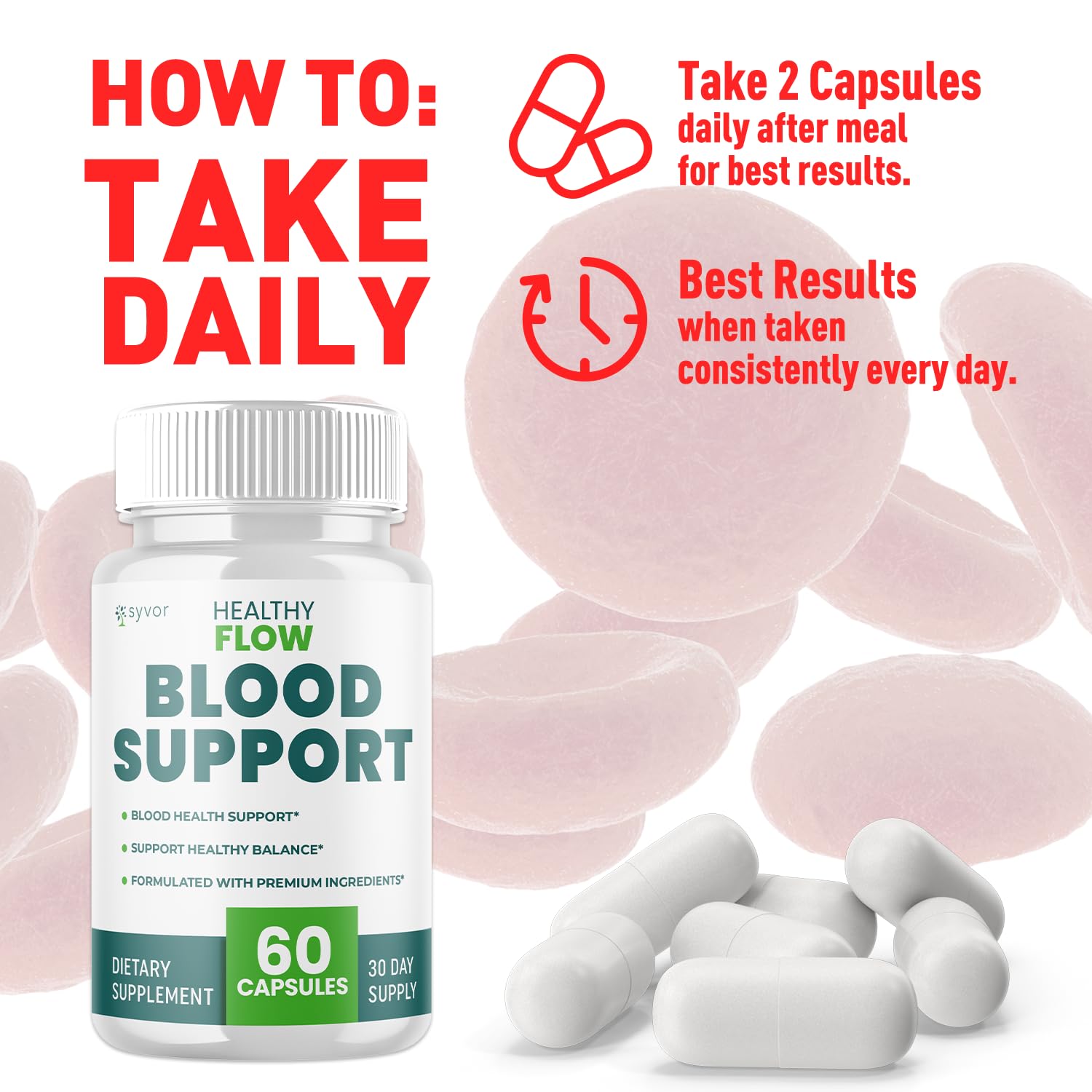 (2 Pack) Healthy Flow Blood Support Capsules, Official Healthy Flow Blood Support Pills with All Natural Ingredients, Advanced Formula Supplement with Premium Vitamins for Men & Women (120 Capsules) Syvor buy supplements canada