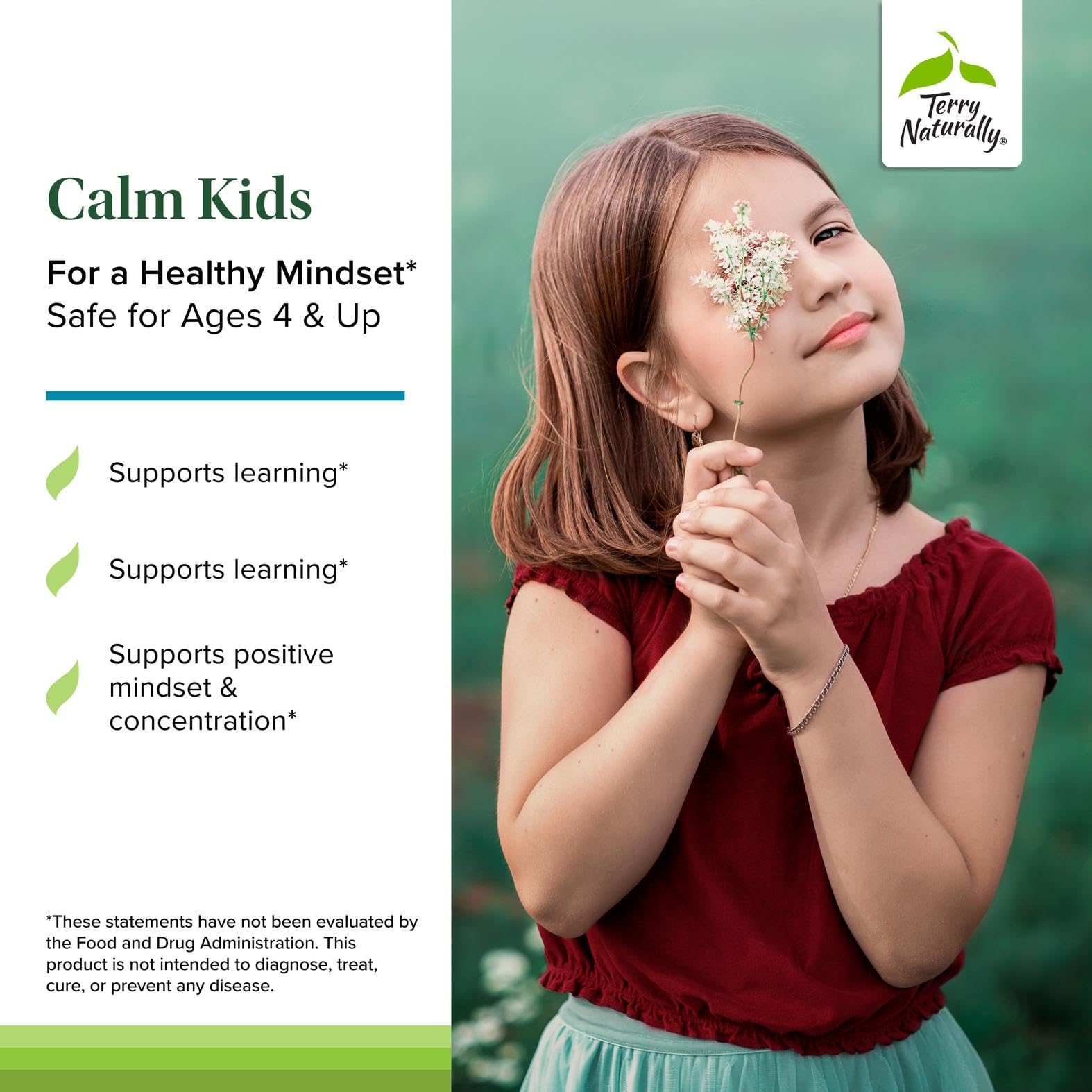 Terry Naturally Calm Kids - Calm Child Supplement - Brain Health for Focus, Memory & Concentration - Attention Supplement for Kids - Support Learning & Concentration - 60 Capsules Terry Naturally buy supplements canada