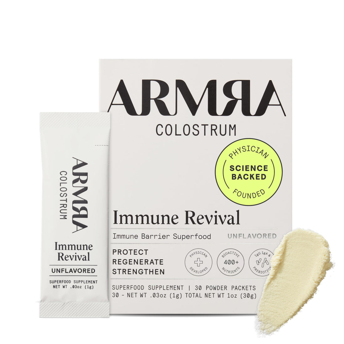 ARMRA Colostrum Powder | Unflavored | Gut Health & Bloating | Skin & Hair | Immunity | Keto, Gluten & Fat-Free | 30 Servings ARMRA buy supplements canada