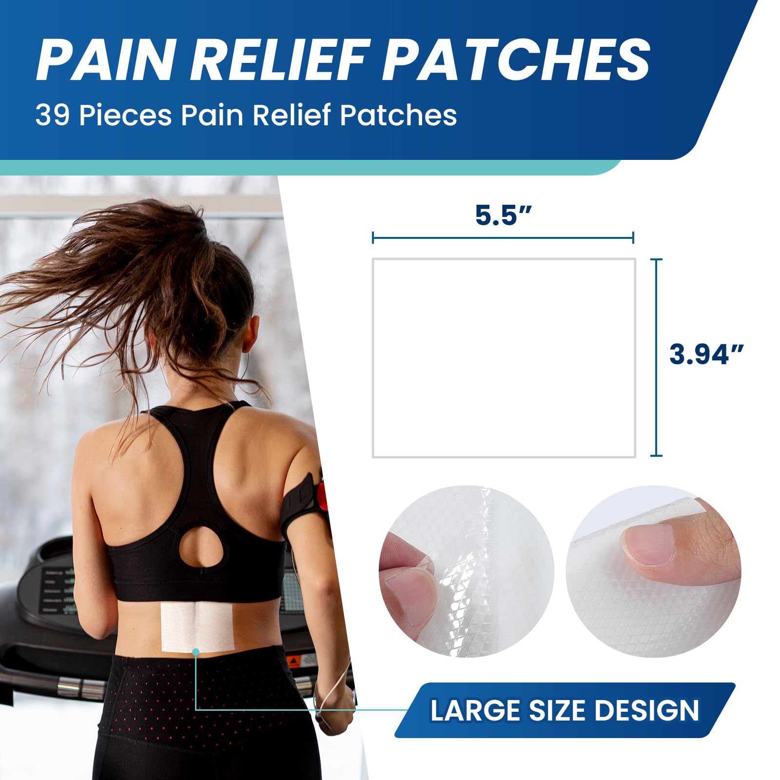 Sumifun 4% Lidocaine Patches,Maximum Strength Pain Relieving Patch Back, Shoulder, Joints, Knee Pain Relief and Muscle Soreness - 8 Hour Pain Relief (39 Count(Pack of 1)) Sumifun buy supplements canada