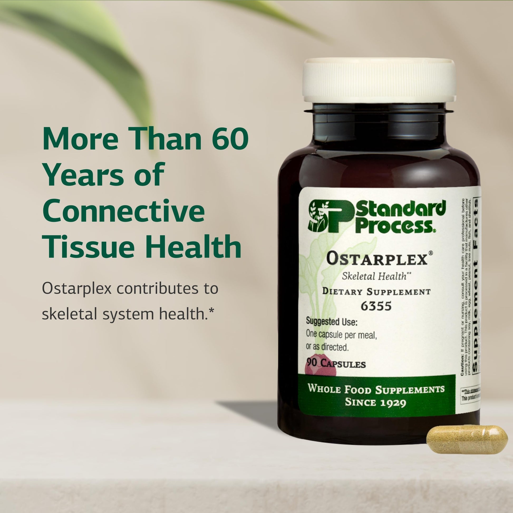 Standard Process Ostarplex - Dietary Supplement for Connective Tissue Health - Aids Liver Health & Function - Contains Vitamin B6 - Non-Dairy - 90 Capsules (90 Servings) Standard Process Inc. buy supplements canada