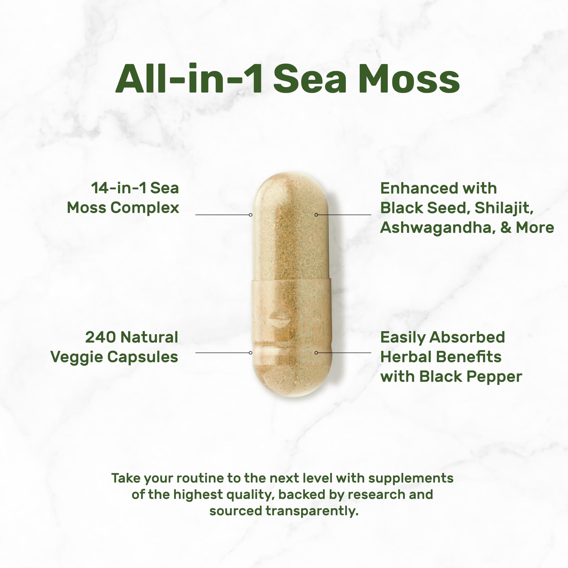 DEAL SUPPLEMENT Irish Sea Moss 240 Veggie Capsules – 14 Superfood Complex with Black Seed Oil, Ashwagandha, & Ginger DEAL SUPPLEMENT buy supplements canada