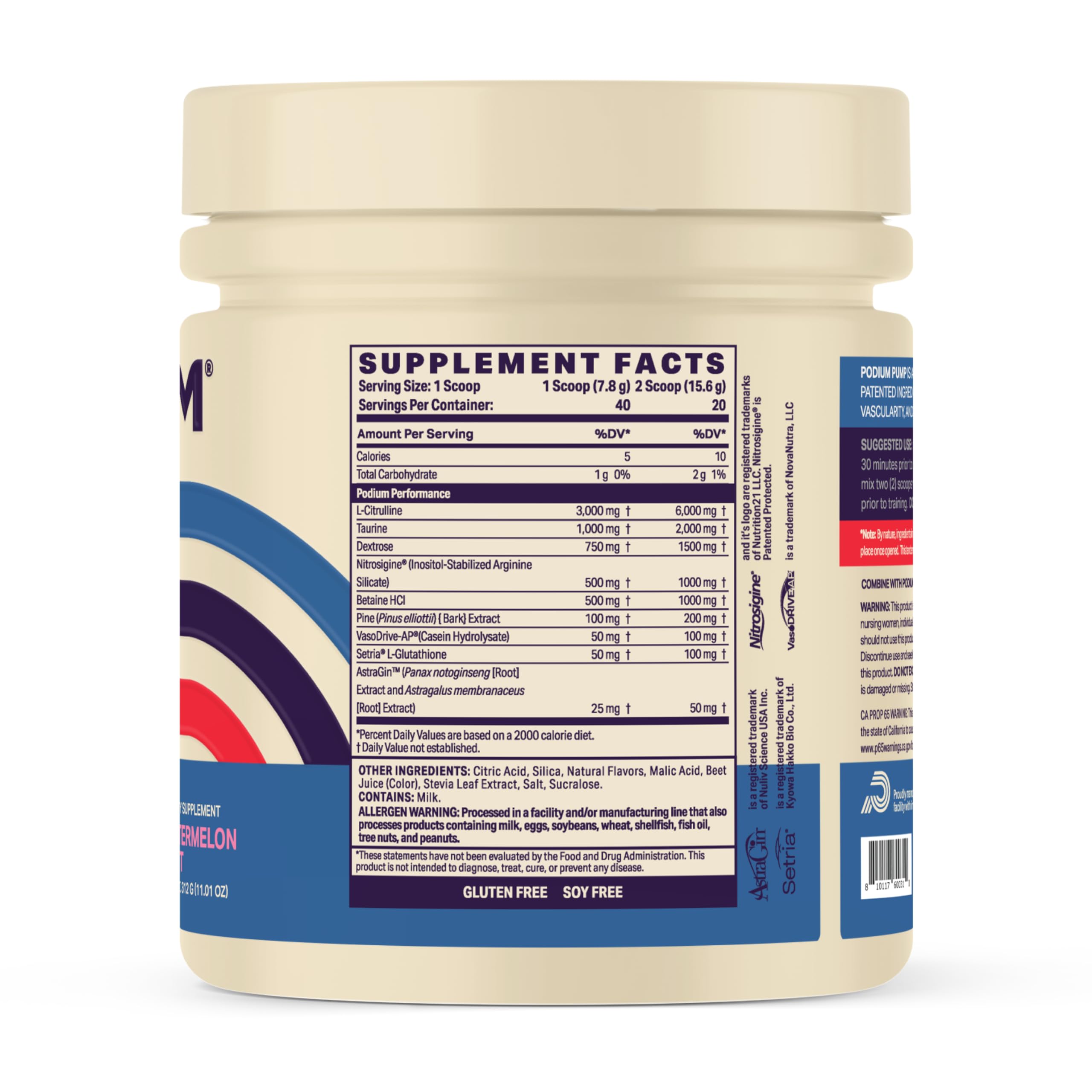Podium Nutriton, Pump, Stimulant Free Pre-Workout, 40 Servings (Watermelon Mint) Podium Nutrition buy supplements canada