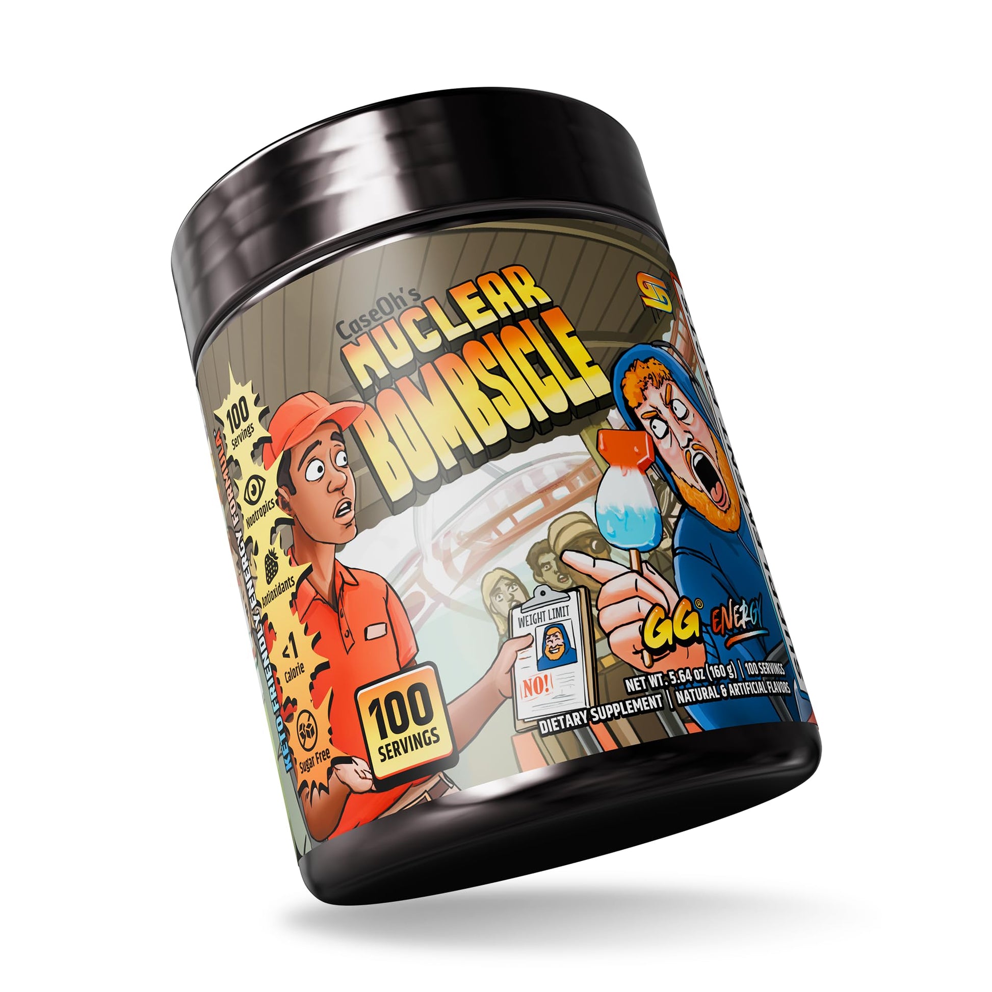 Gamer Supps GG Energy - CaseOh's Nuclear Bombsicle by CaseOh (100 Servings) - Keto Friendly Gaming Energy and Nootropic Blend, Sugar Free + Organic Caffeine + Vitamins + Immune Support, Powder Drink Gamer Supps buy supplements canada