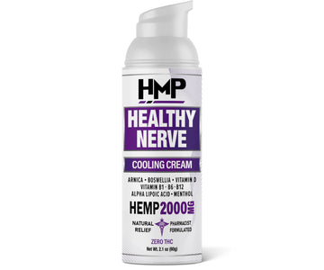 HMP BRANDS Neuropathy Cream Nerve Hemp Cream 2000mg Maximum Strength for Feet, Hands, Legs, Toes, Back. Natural Arnica, Vitamin D3 B1 B6 B12 w Menthol, Made in USA 2.1oz HMP BRANDS buy supplements canada