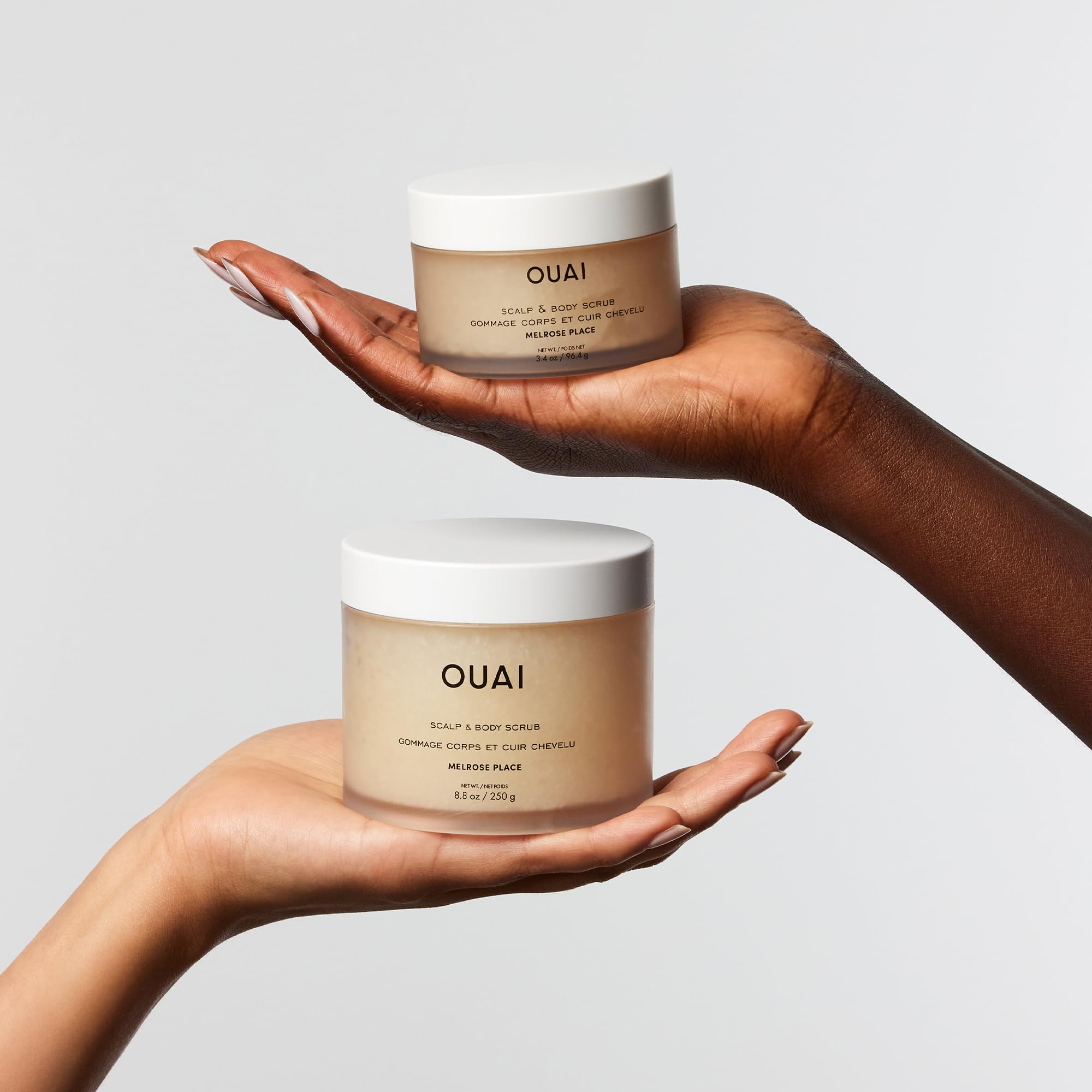 OUAI Scalp & Body Scrub Travel Size, Melrose Place - Exfoliating Body Scrub with Sugar & Coconut Oil Blend for Smooth, Moisturized Skin - Gentle for Removing Product Build Up (3.4 Oz) OUAI buy supplements canada