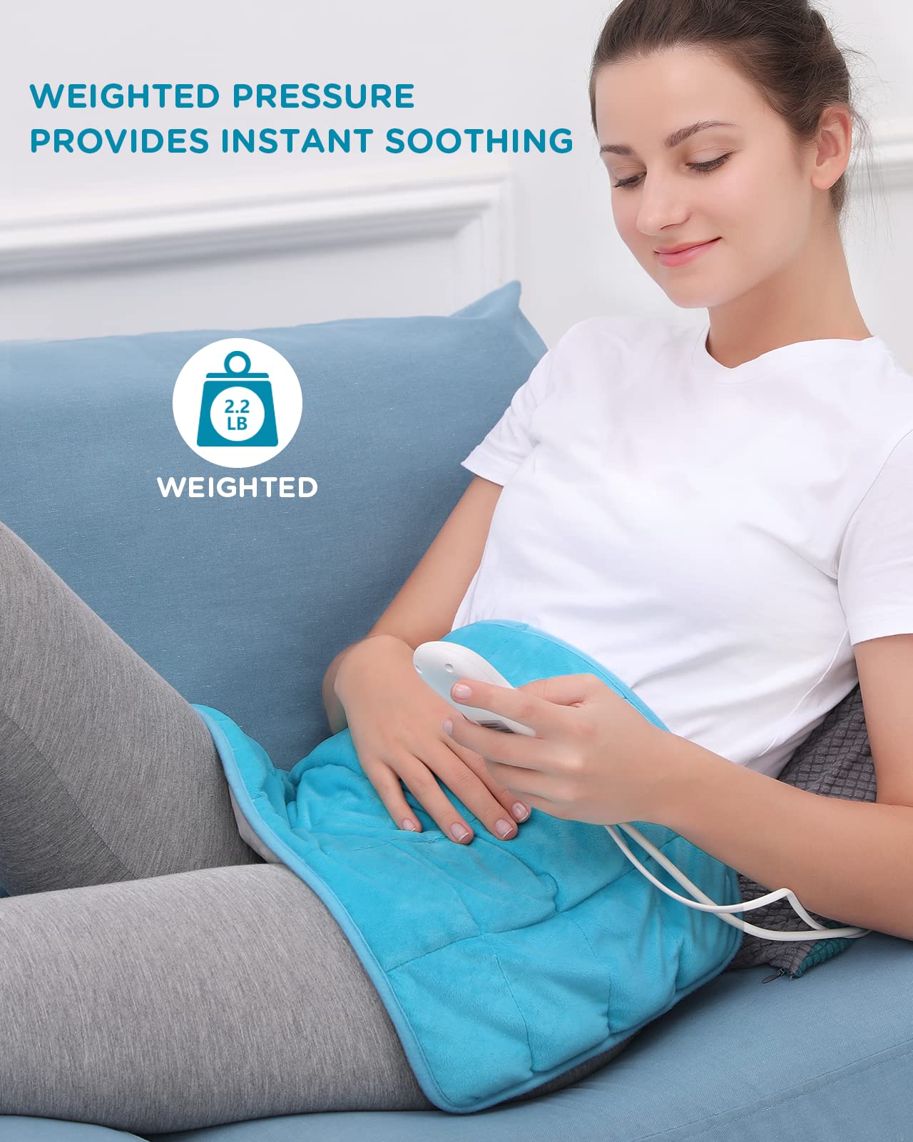 Comfytemp Weighted Heating Pad for Back Pain Relief, FSA/HSA Eligible 2.2lb Electric Heating Comfytemp buy supplements canada