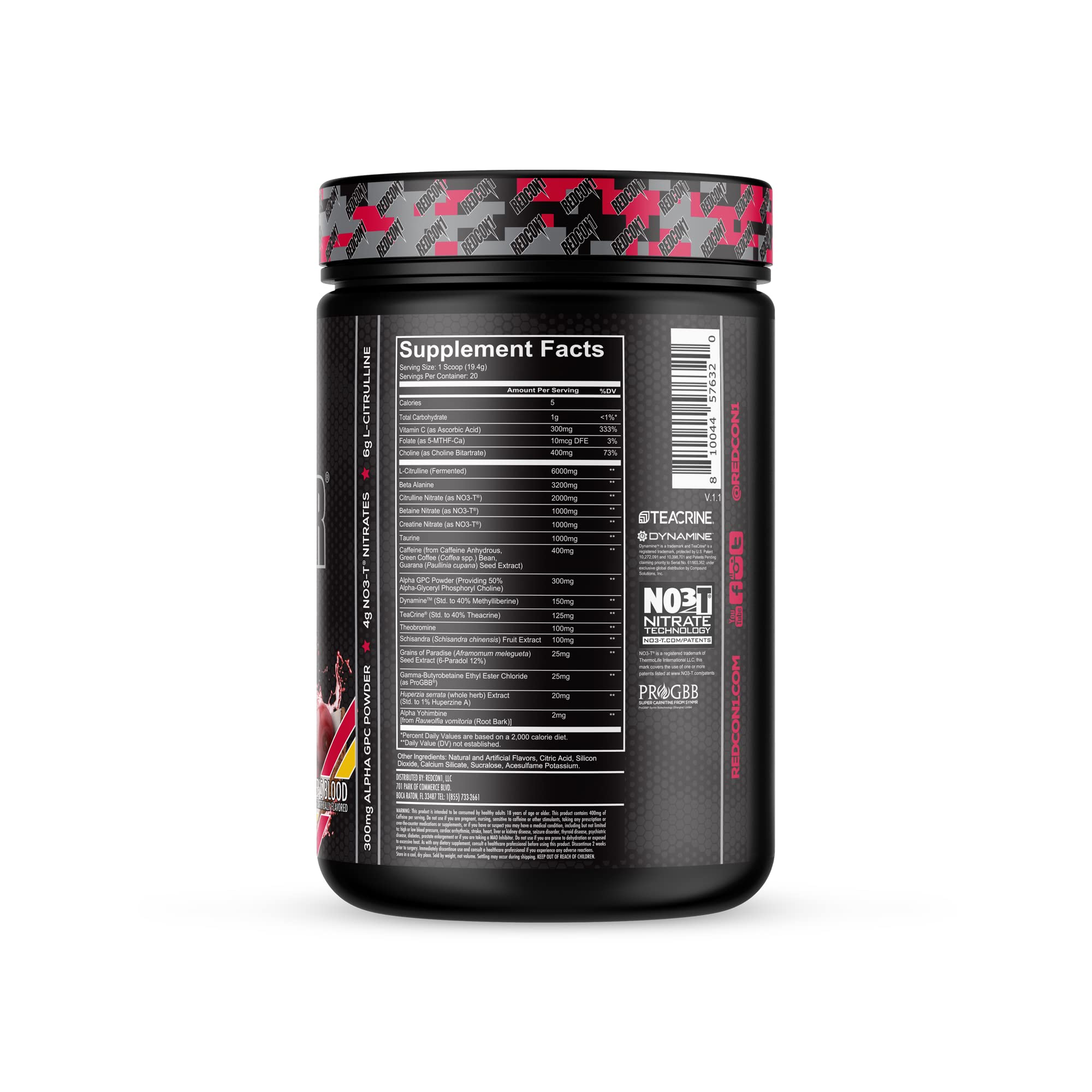 REDCON1 Total War Black Ops Extreme Preworkout Powder, Tigers Blood, High Stimulant REDCON1 buy supplements canada