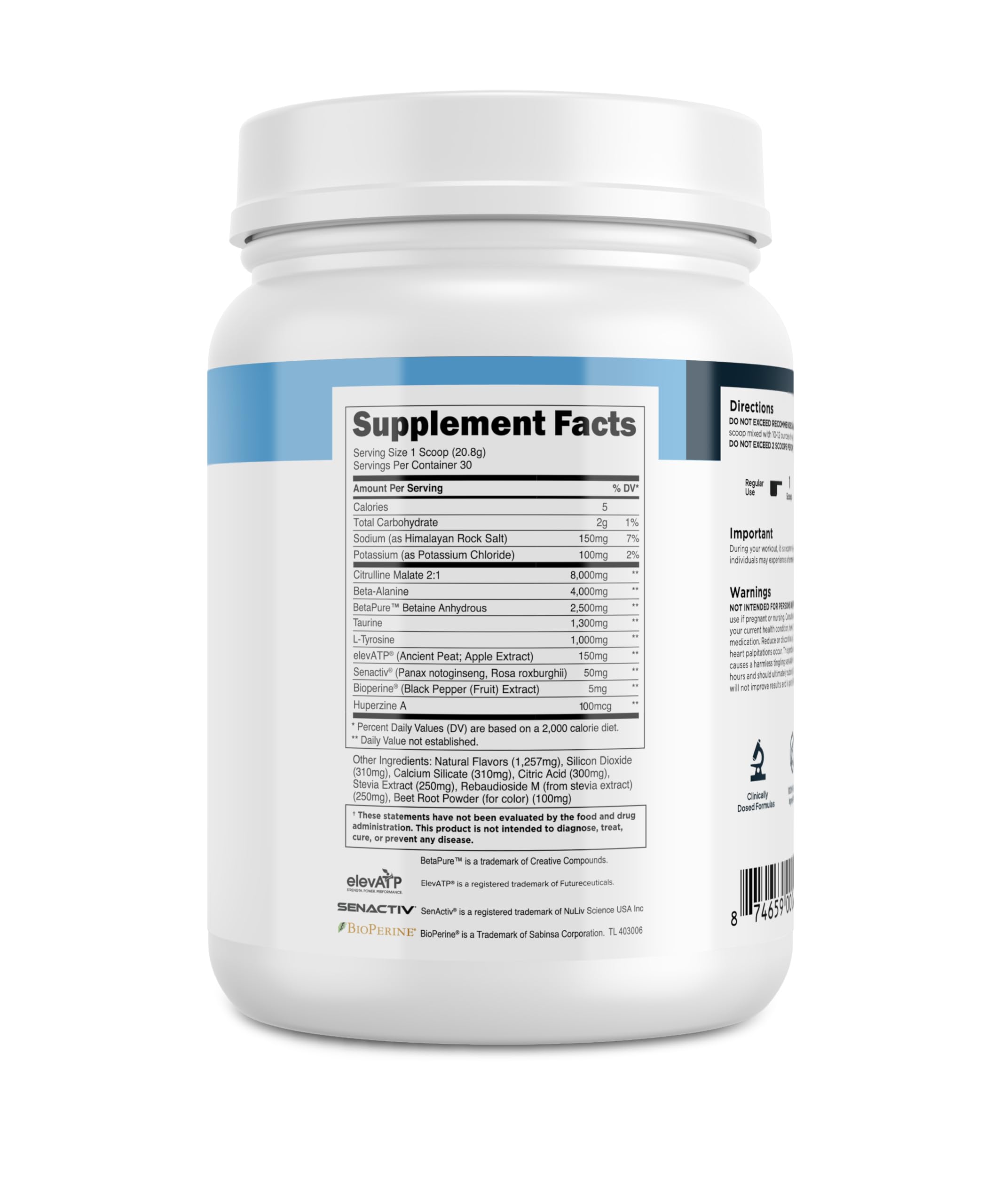 Transparent Labs Stim-Free Pre-Workout - Caffeine & Stim Free Pre Workout Powder for Men and Women with Beta Alanine Powder, Citrulline Malate, & elevATP - 30 Servings, Strawberry Lemonade Transparent Labs buy supplements canada