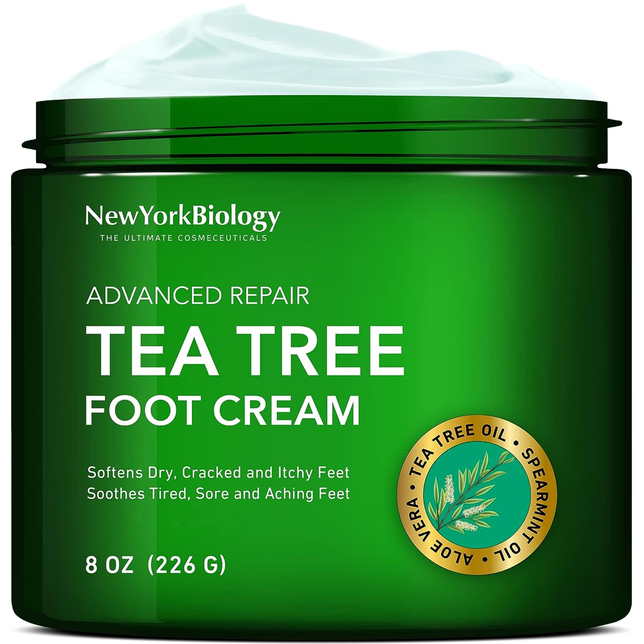 New York Biology Tea Tree Oil Foot Cream for Dry Cracked Feet, Athletes Foot, Nail Fungus NEW YORK BIOLOGY THE ULTIMATE COSMECEUTICALS buy supplements canada